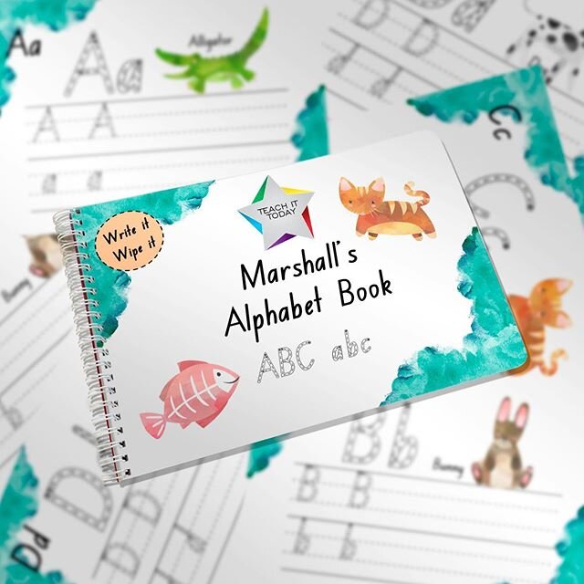 🌟 NEW 🌟 My Alphabet Book 💯 customised to your child’s name (front cover) and in your chosen Australian state font! 3 colours available! FREE SHIPPING! 🚢