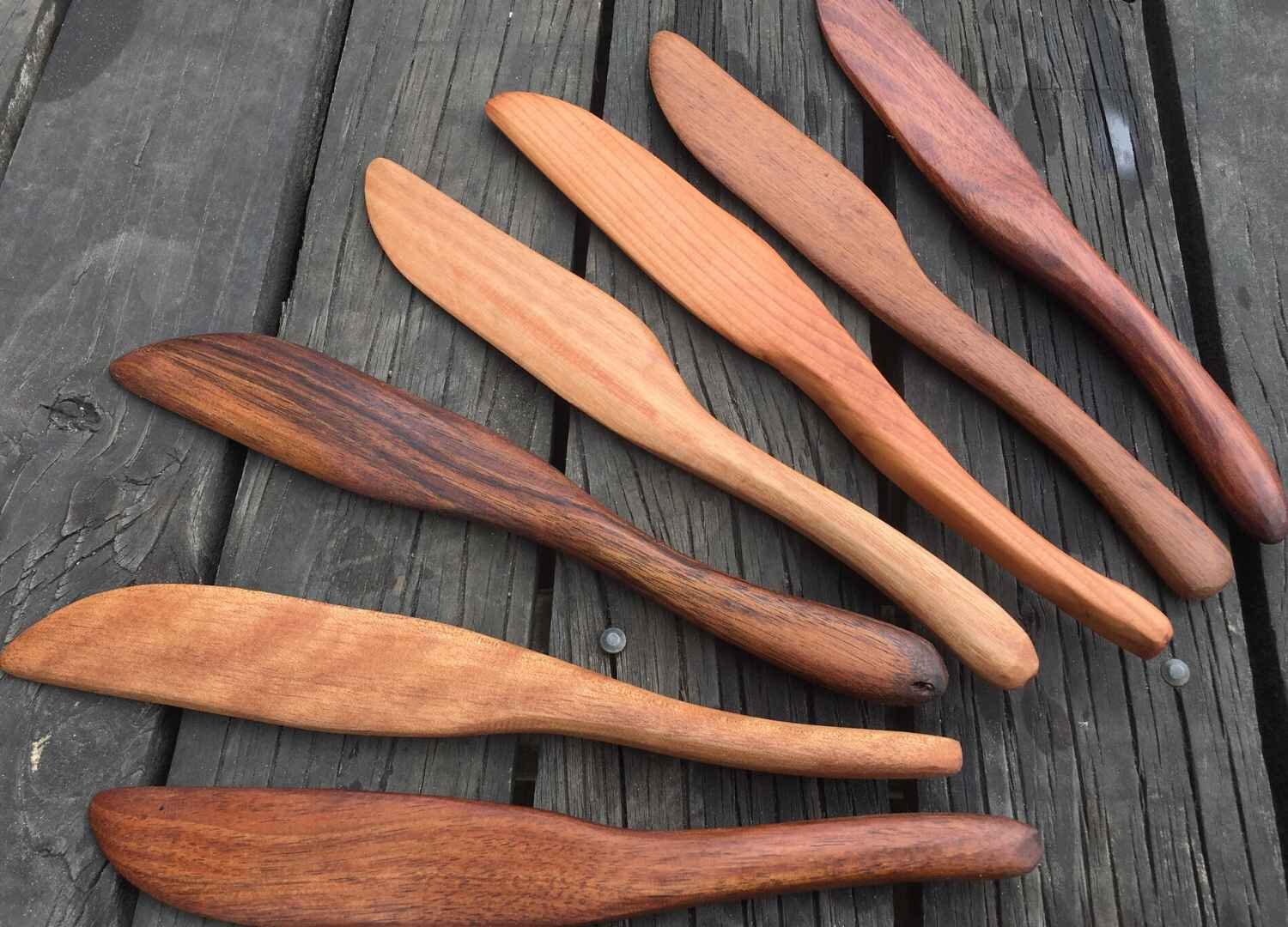 Timber Cheese Knives  | Out the Back | Wooden Gifts Fifth Wedding Anniversary
