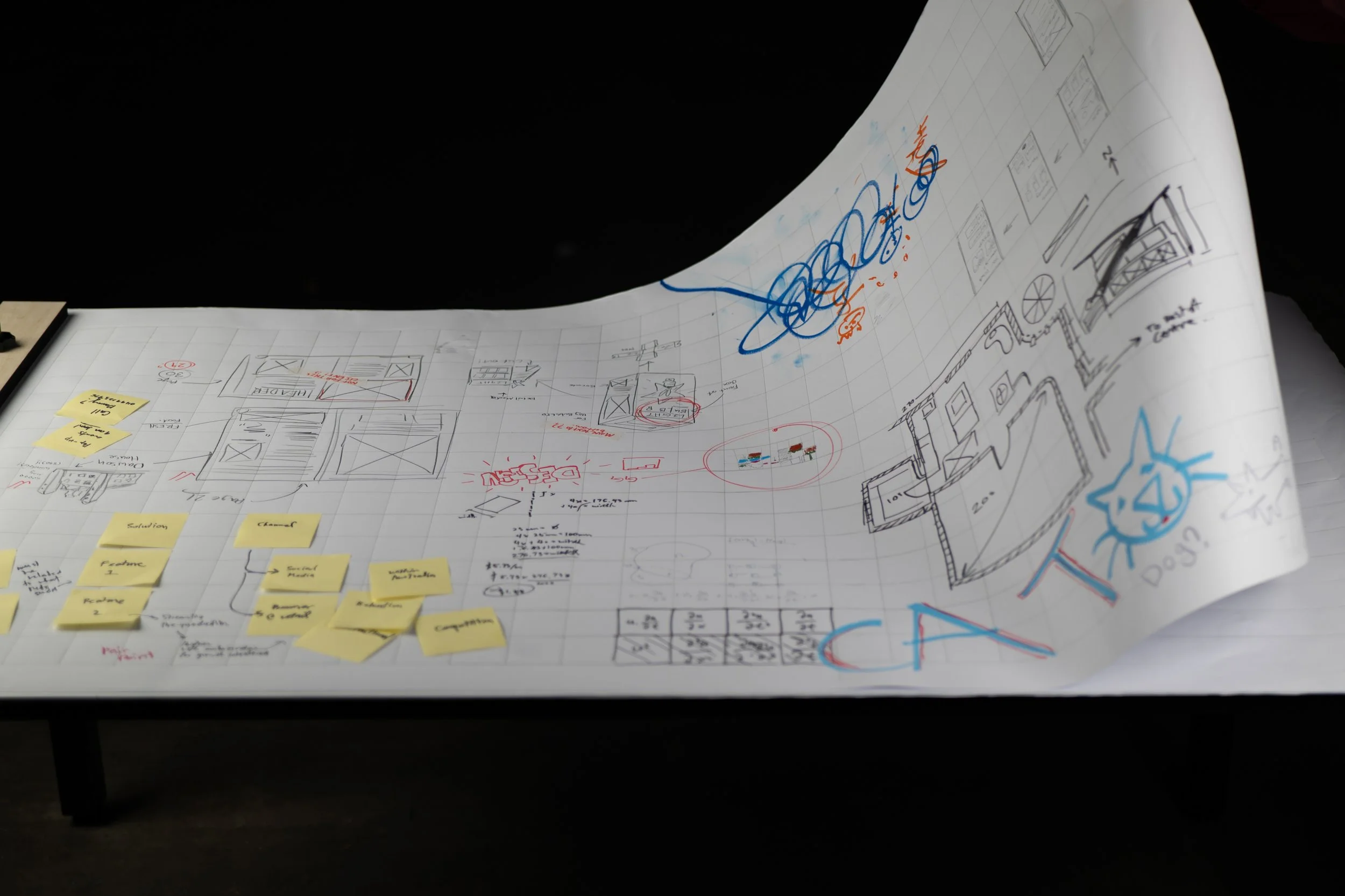Tabula Rasa: grid-paper pad table; drawn, cut, and perforated with a ...
