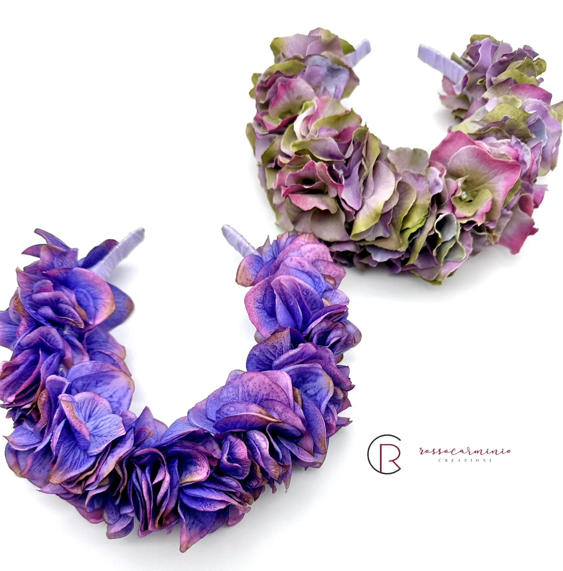 Cerchietto fiori di ortensia