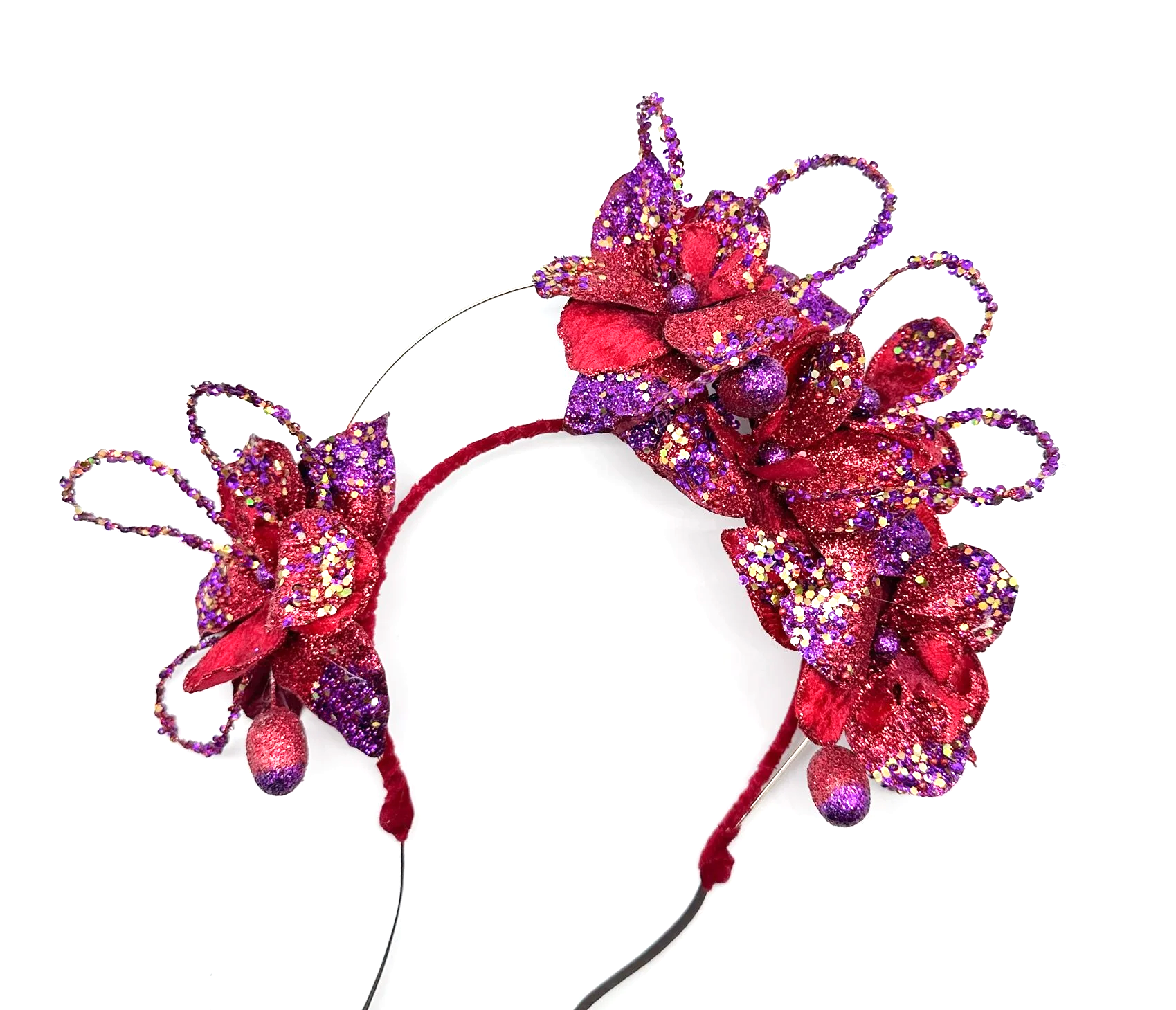 Cerchio Asimmetrico con Fiori Glitterati