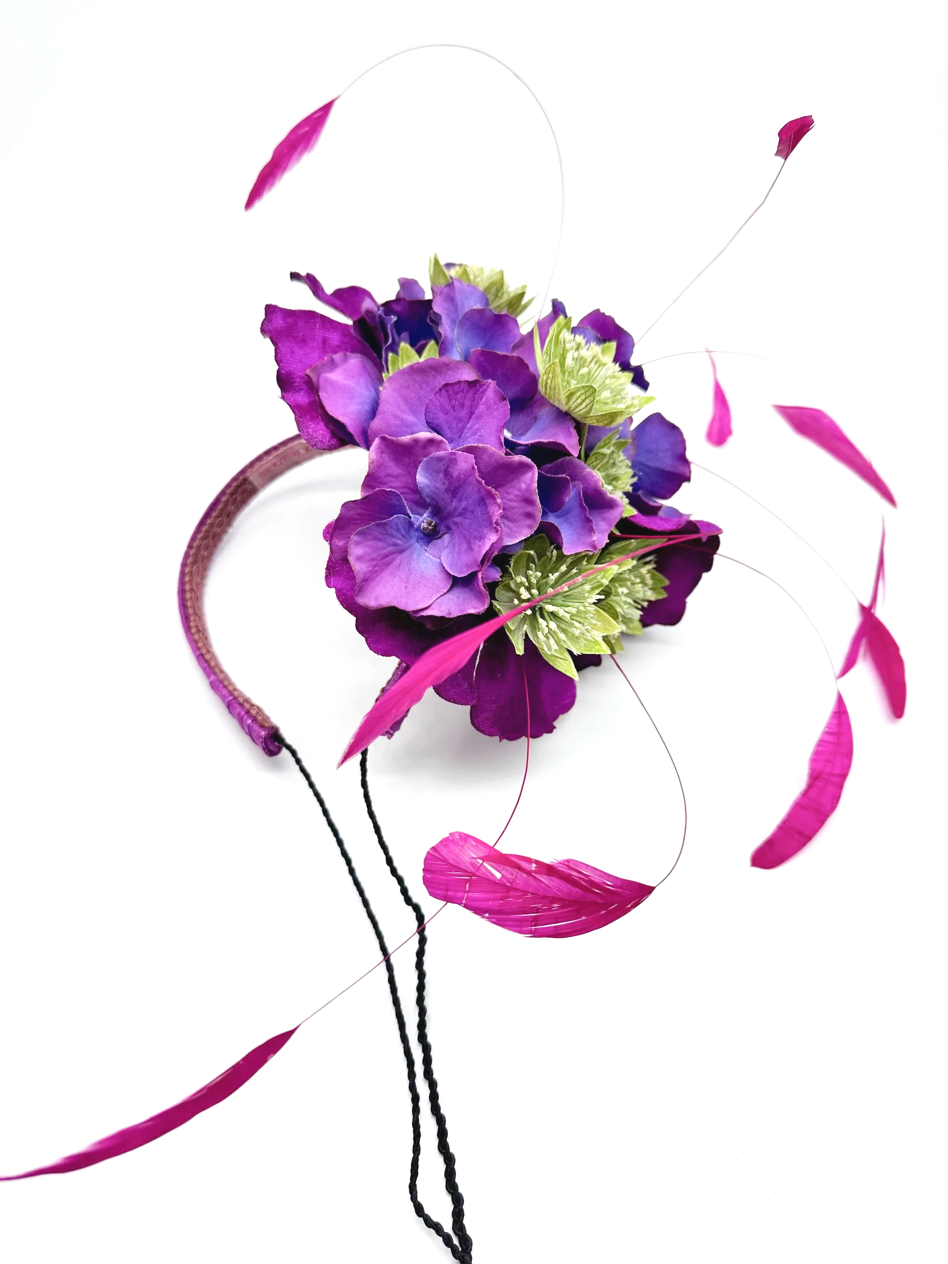 Cerchietto Fiorito con Ortensia e Astrantia