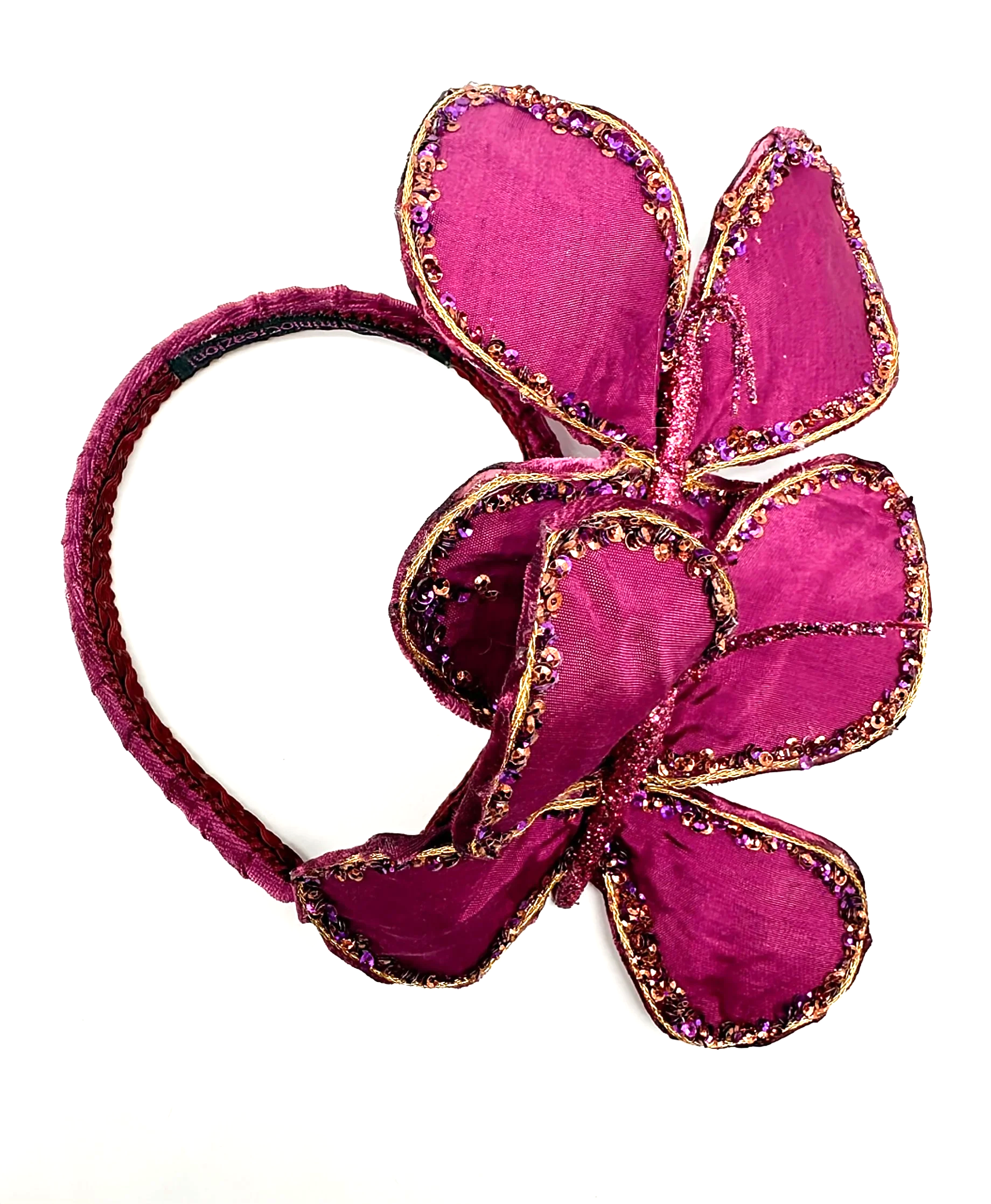 Cerchietto con coppia di Farfalle in Velluto
