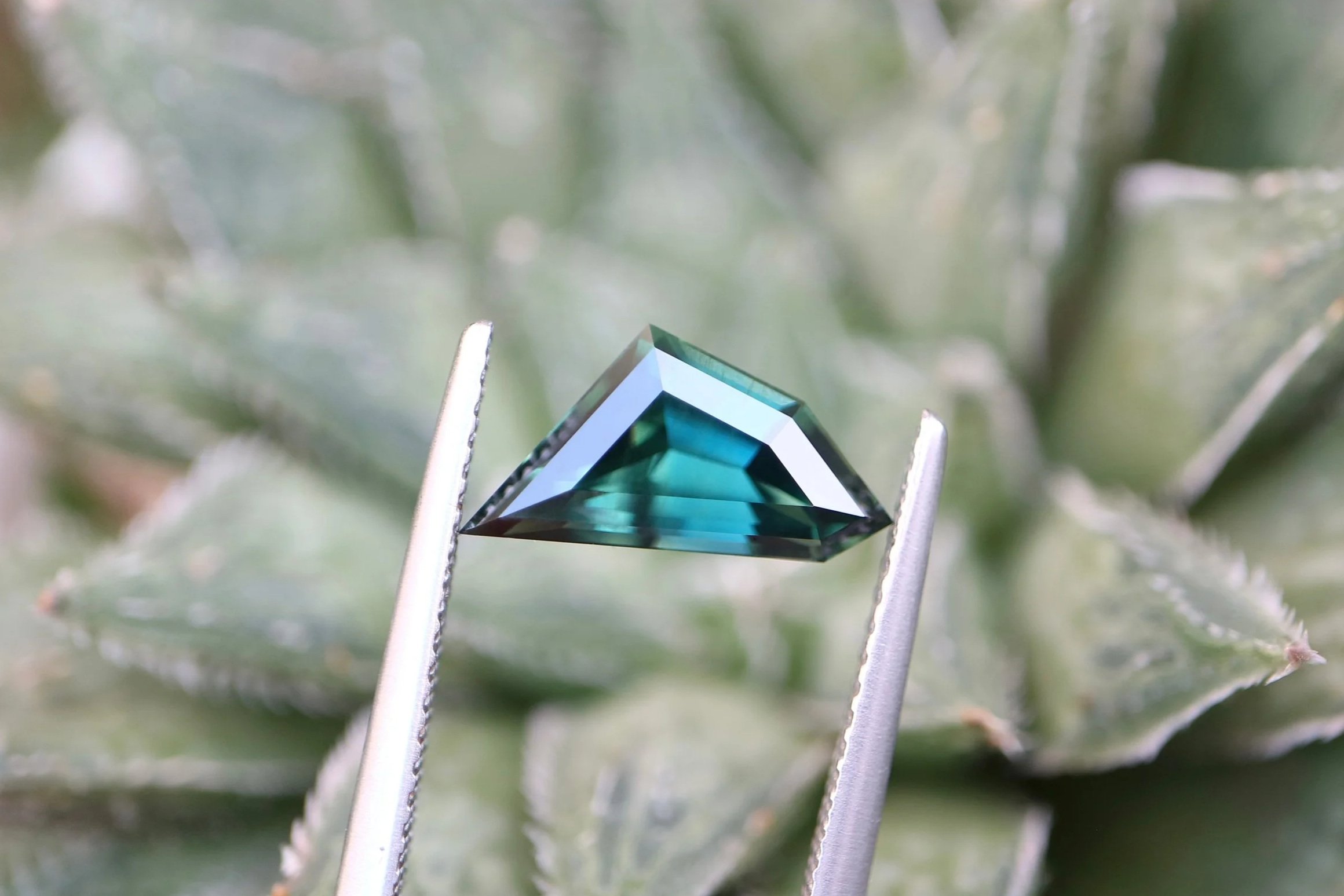 Australian Sapphire Green - 1.95ct - Freeform Cut - 11.6 x 6.1mm