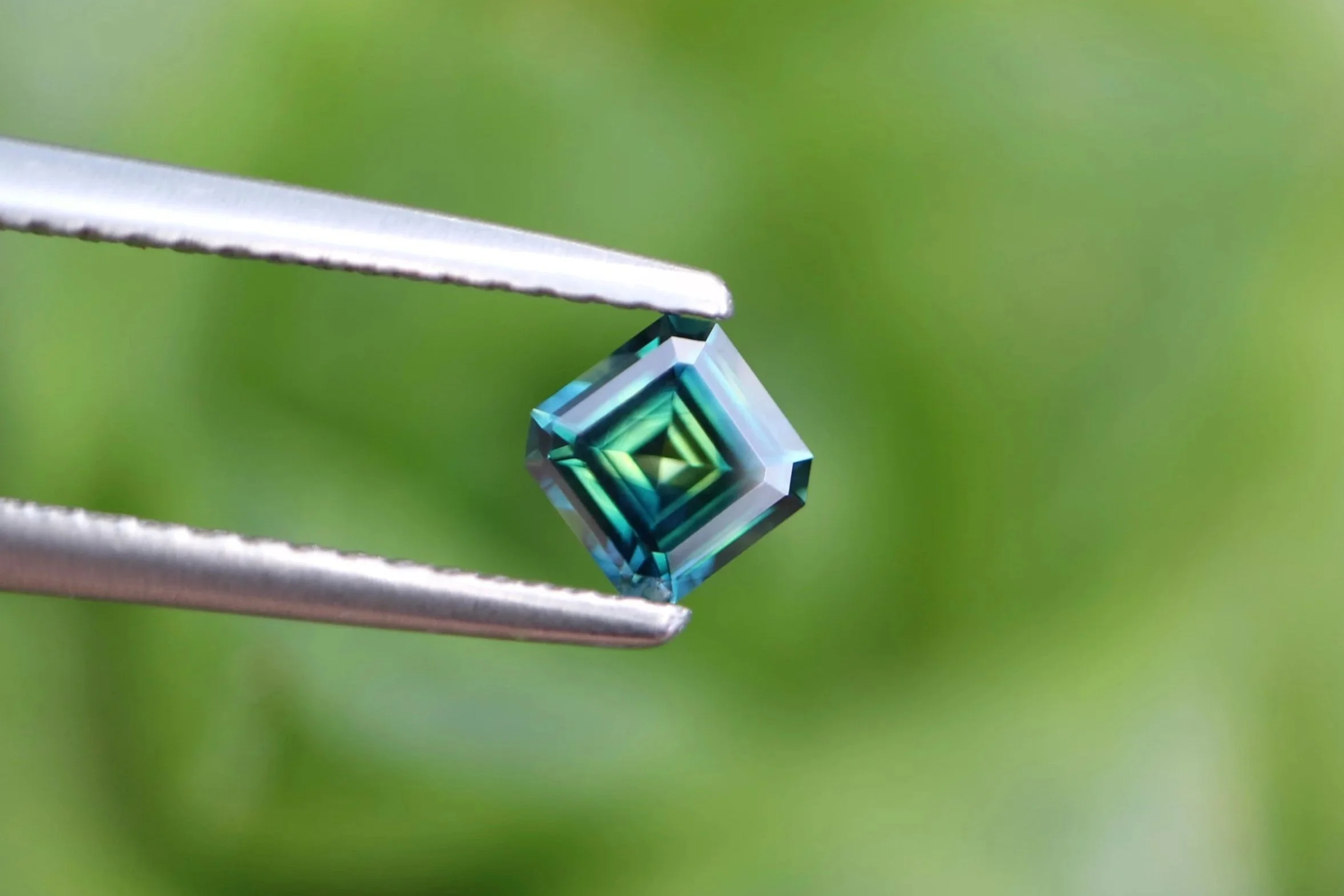 Australian Sapphire Parti - 0.53ct - Square Emerald Cut - 4.8mm