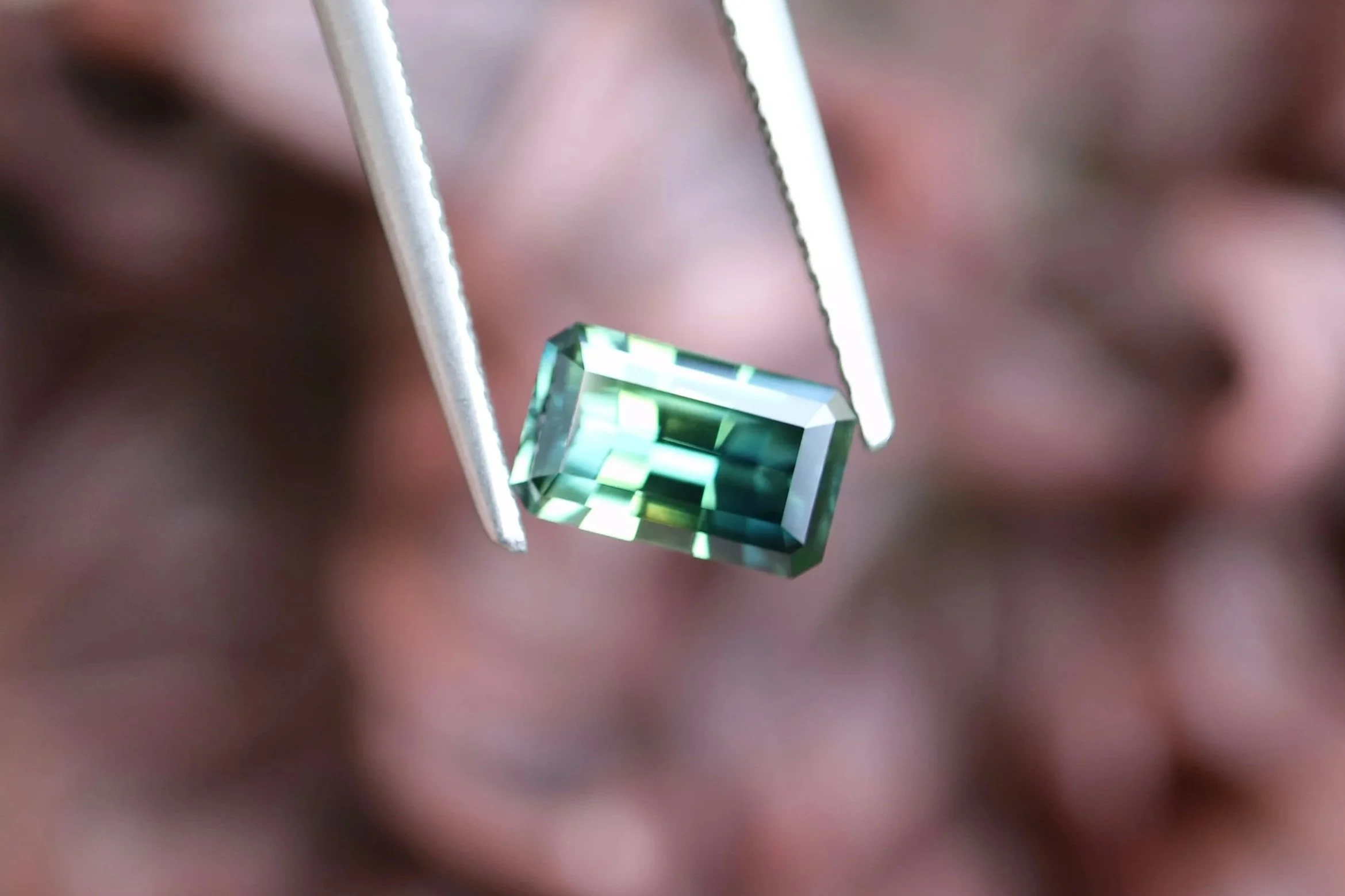 Australian Sapphire Green - 1.43ct - Emerald Cut - 7.5 x 4.6mm