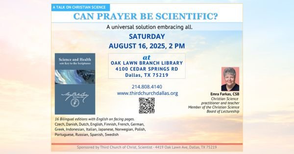 Can Prayer be Scientific? - a Talk on Christian Science