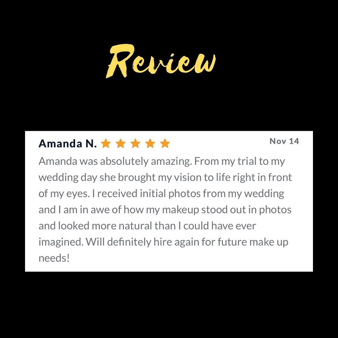 Whenever I receive a review it makes me 🥹😭 !! Thank you so so much, Amanda for your very sweet review! I&rsquo;m so grateful for the clients who have come into my life and I get to be a part of their big day! 

#makeup #mua #makeupartist #weddings 
