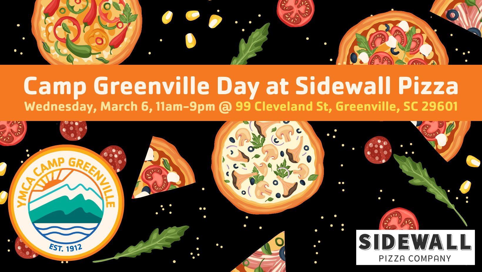 Camp Greenville Day at Sidewall Pizza — YMCA Camp Greenville