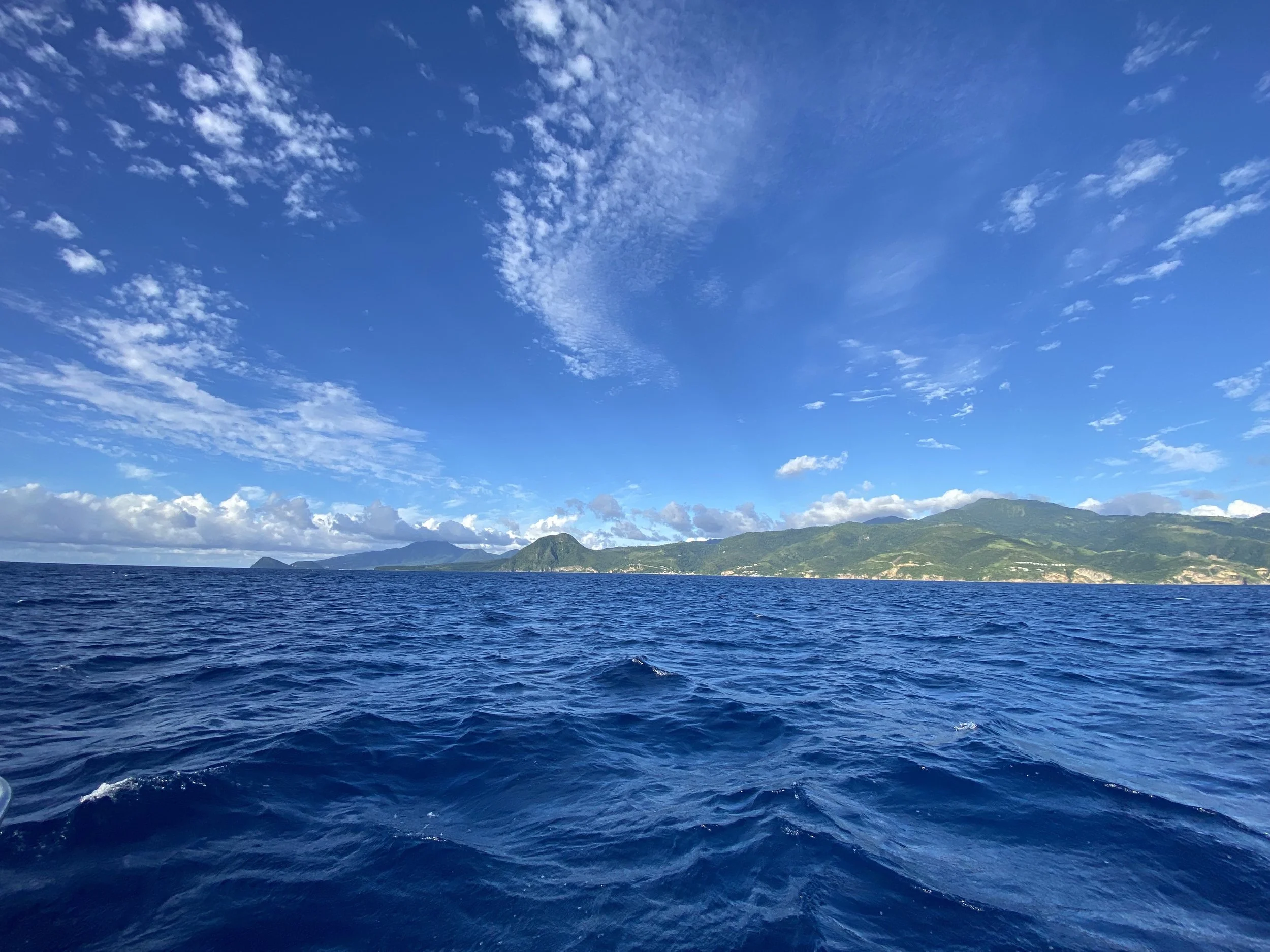 View of the island from the sea