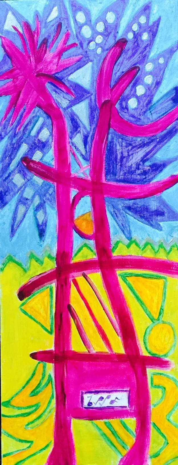 Party Palm Acrylic painting 8x20 Kathy Flament$40.jpg