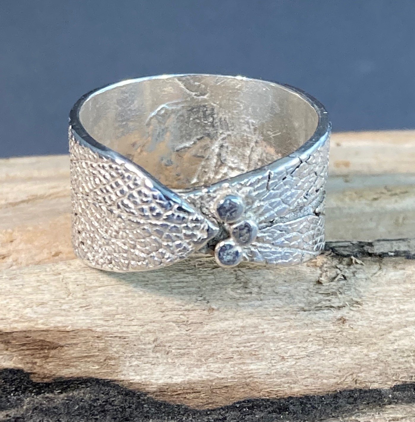 #442 Sage Leaf Ring by Linda Starling