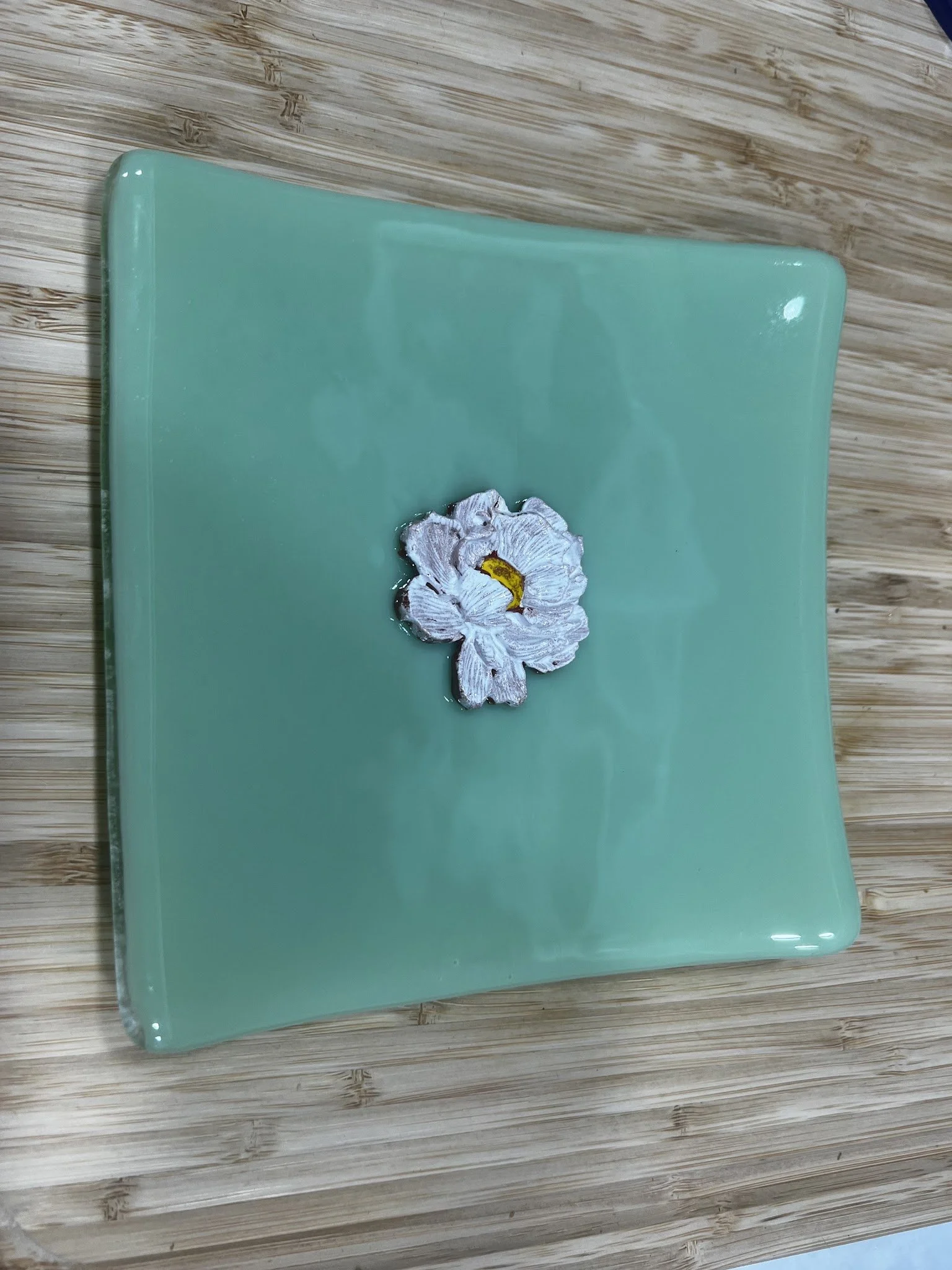 Flowered Appetizer Plate by Barbara Trower