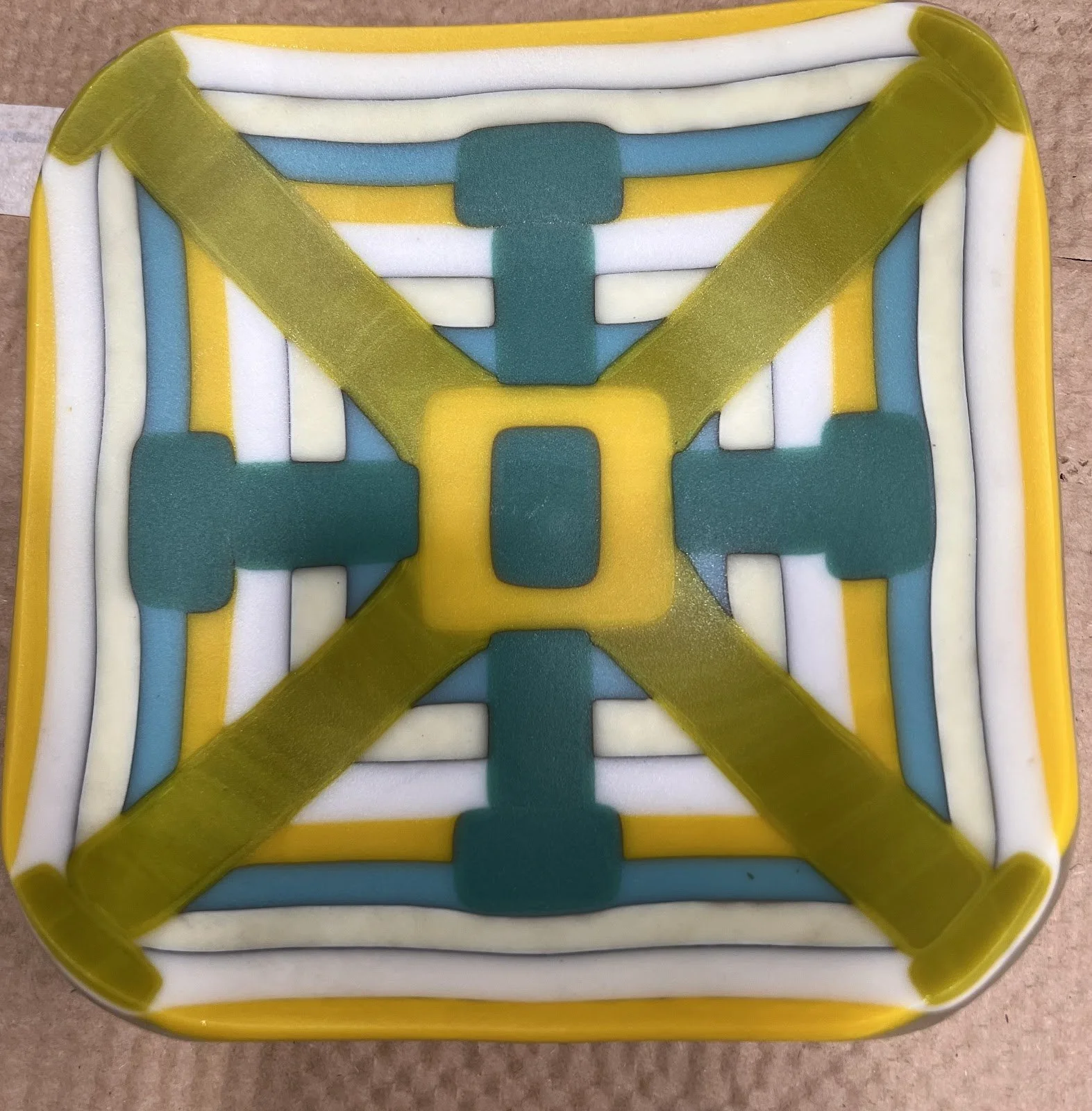 Square Dish by Barbara Trower