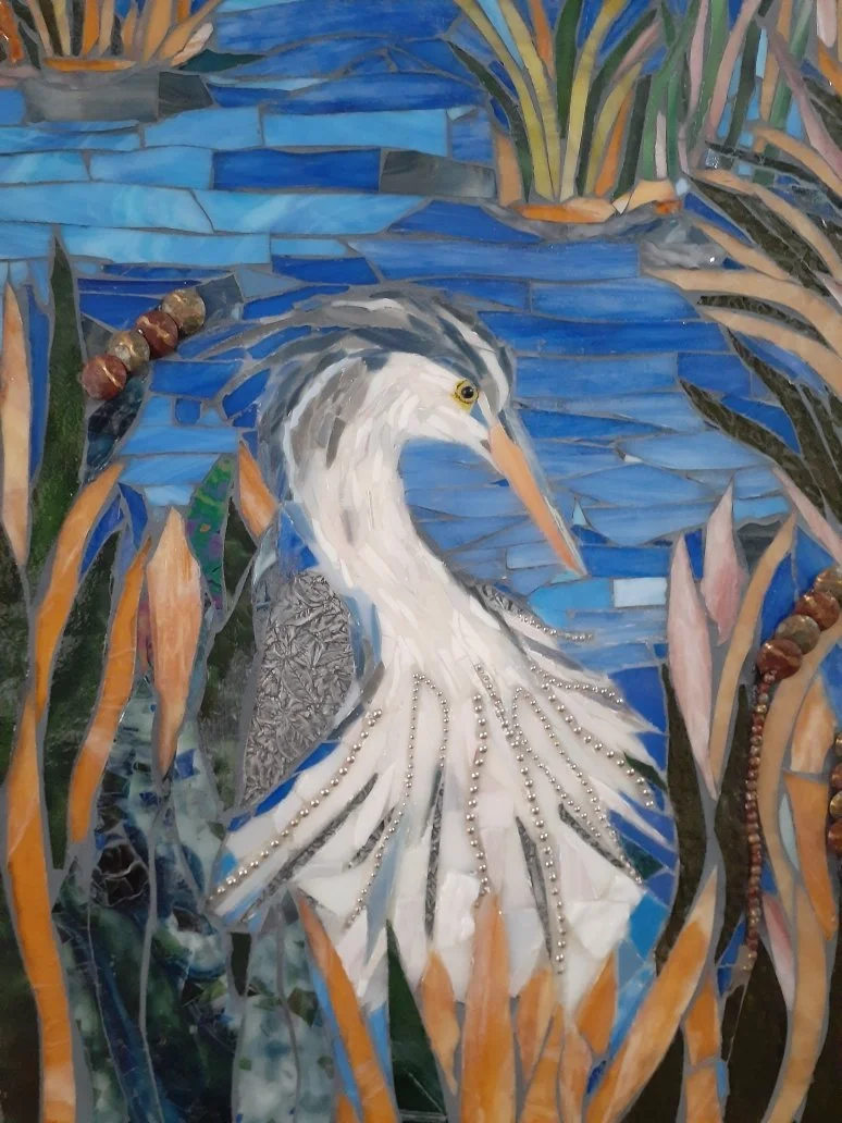 Moody Blue Heron by Pam Watroba