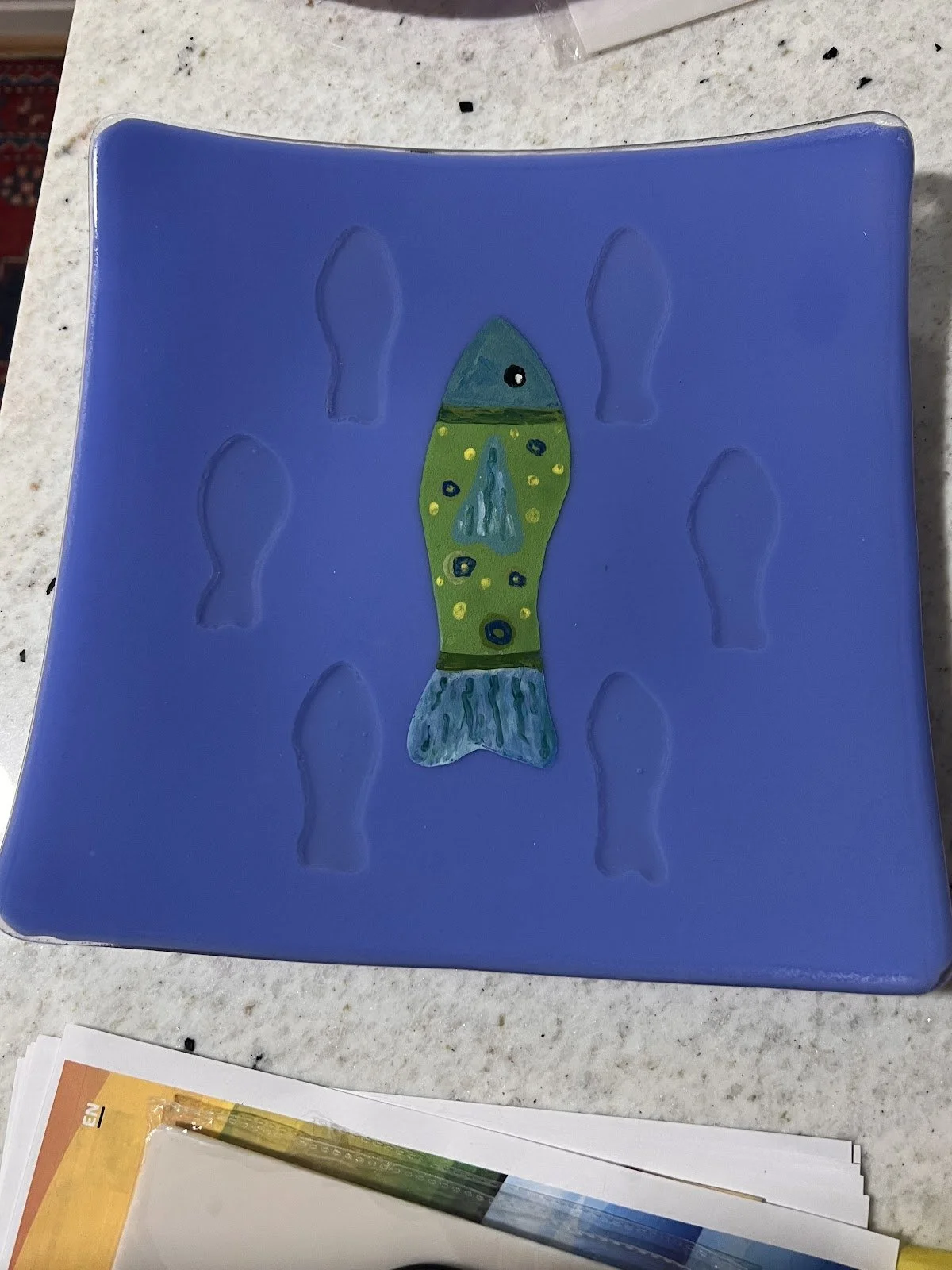 Large Square Party Platter by Barbara Trower