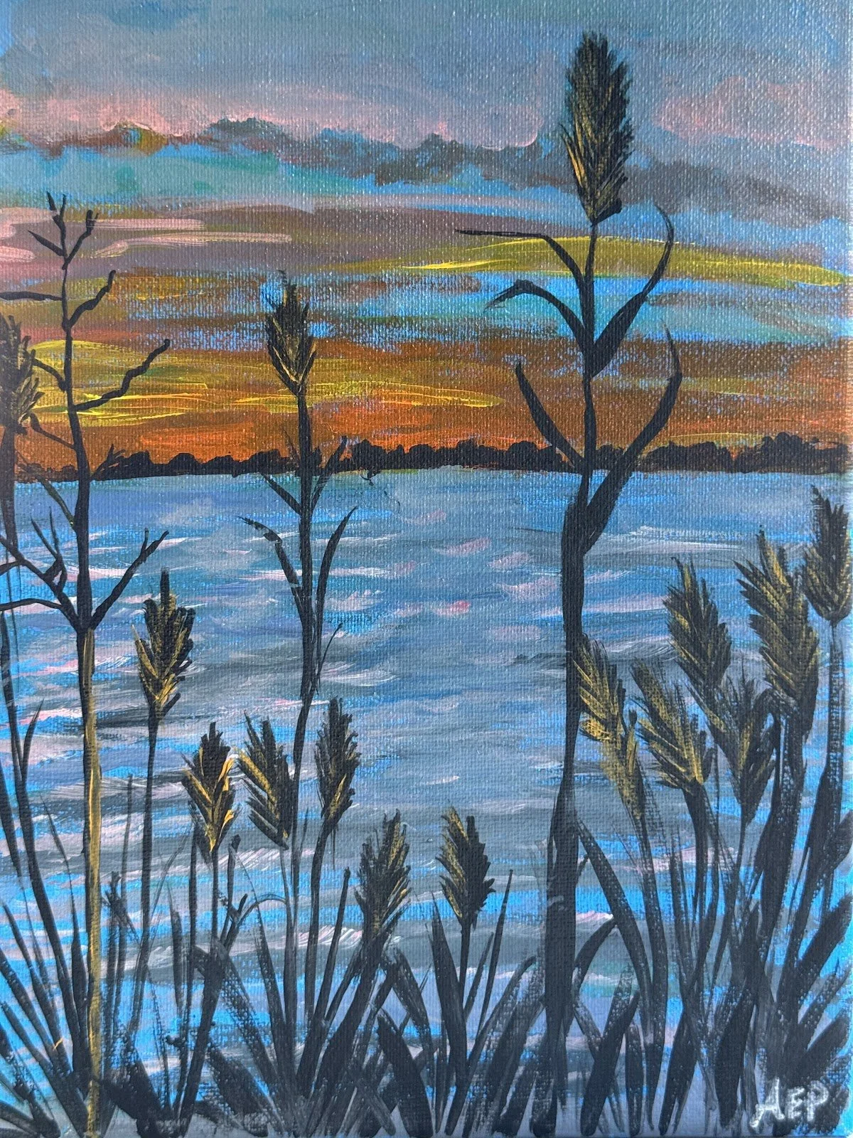 Sunset on Chesapeake Bay by Anne Phelps