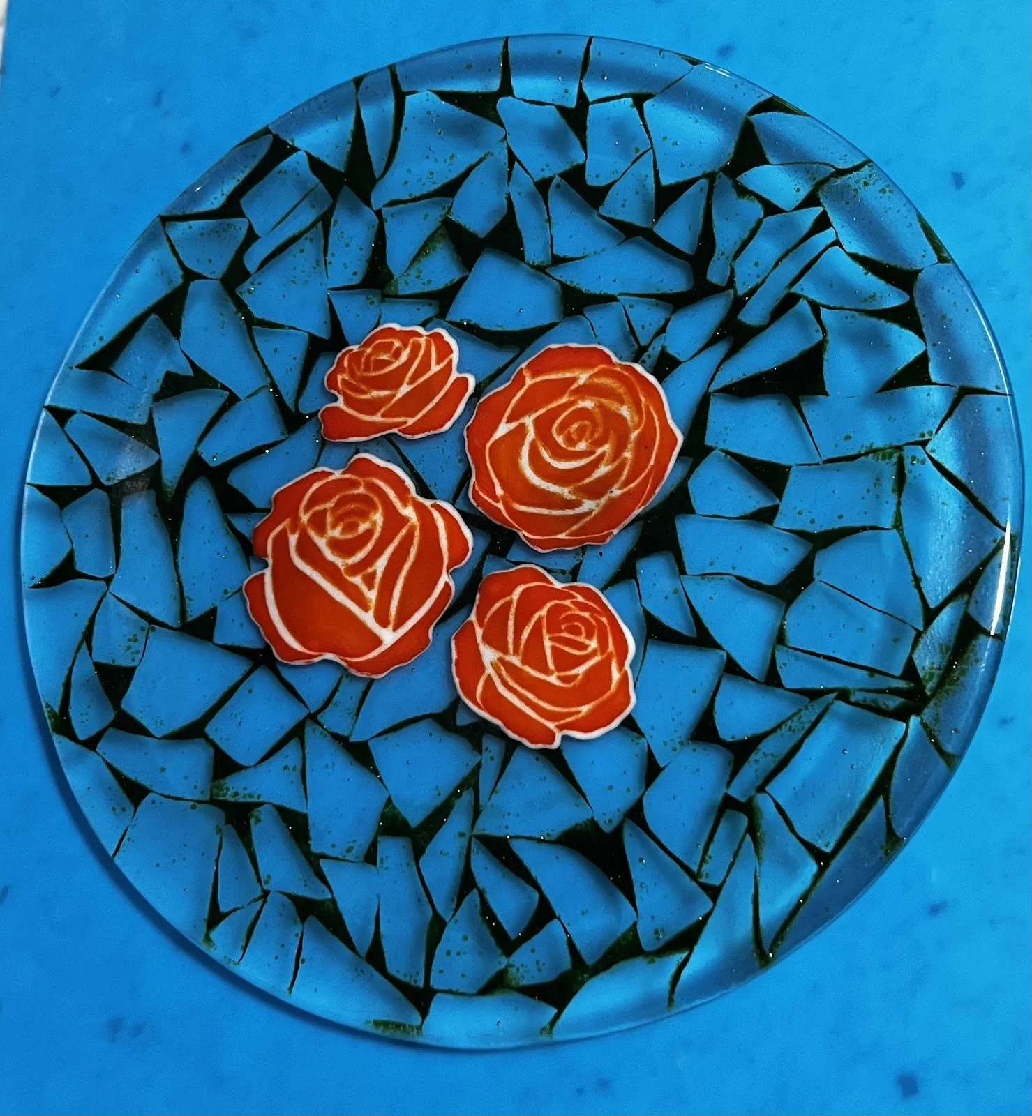 Rose Sharing Plate by Barbara Trower