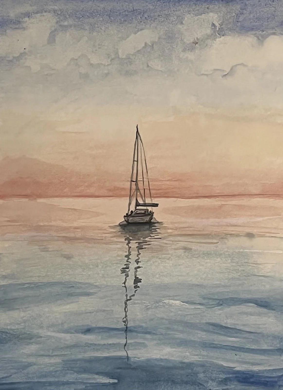 Sailboat at Sunset by Kim Dixon