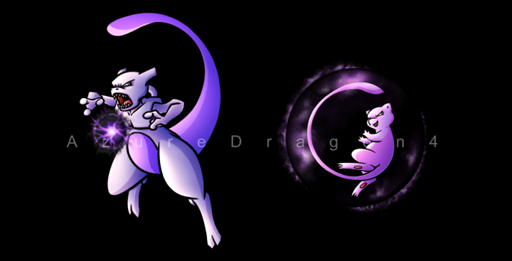 Mewtwo x mew x mewtwo by shinyscyther on deviantART