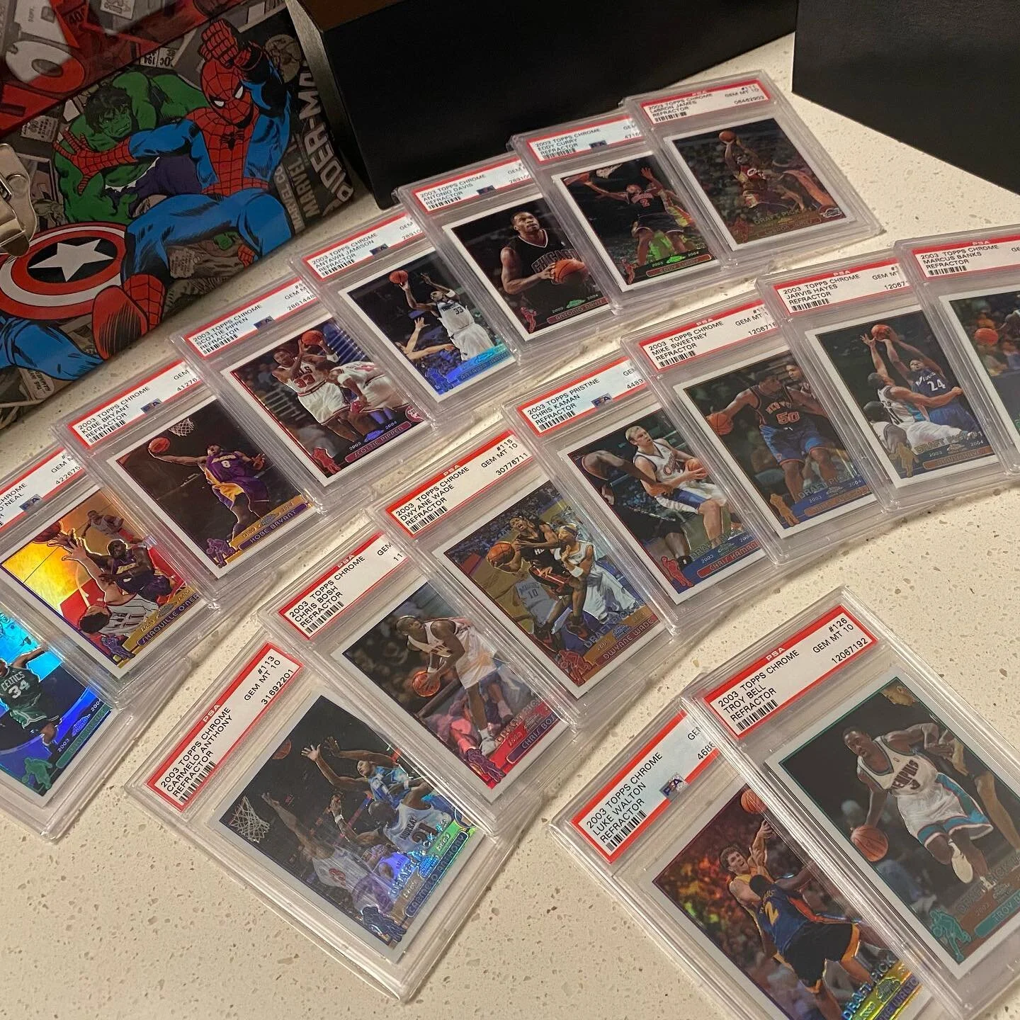 Looking for 2003 Topps Chrome Refractors PSA 10... I started putting this set together and would like to finish it... this is what I have so far... 100+ to go... 😂 

FLD Sports | Expo Comics&trade;
&ldquo;The Collector&rsquo;s Superstore&rdquo;...
w