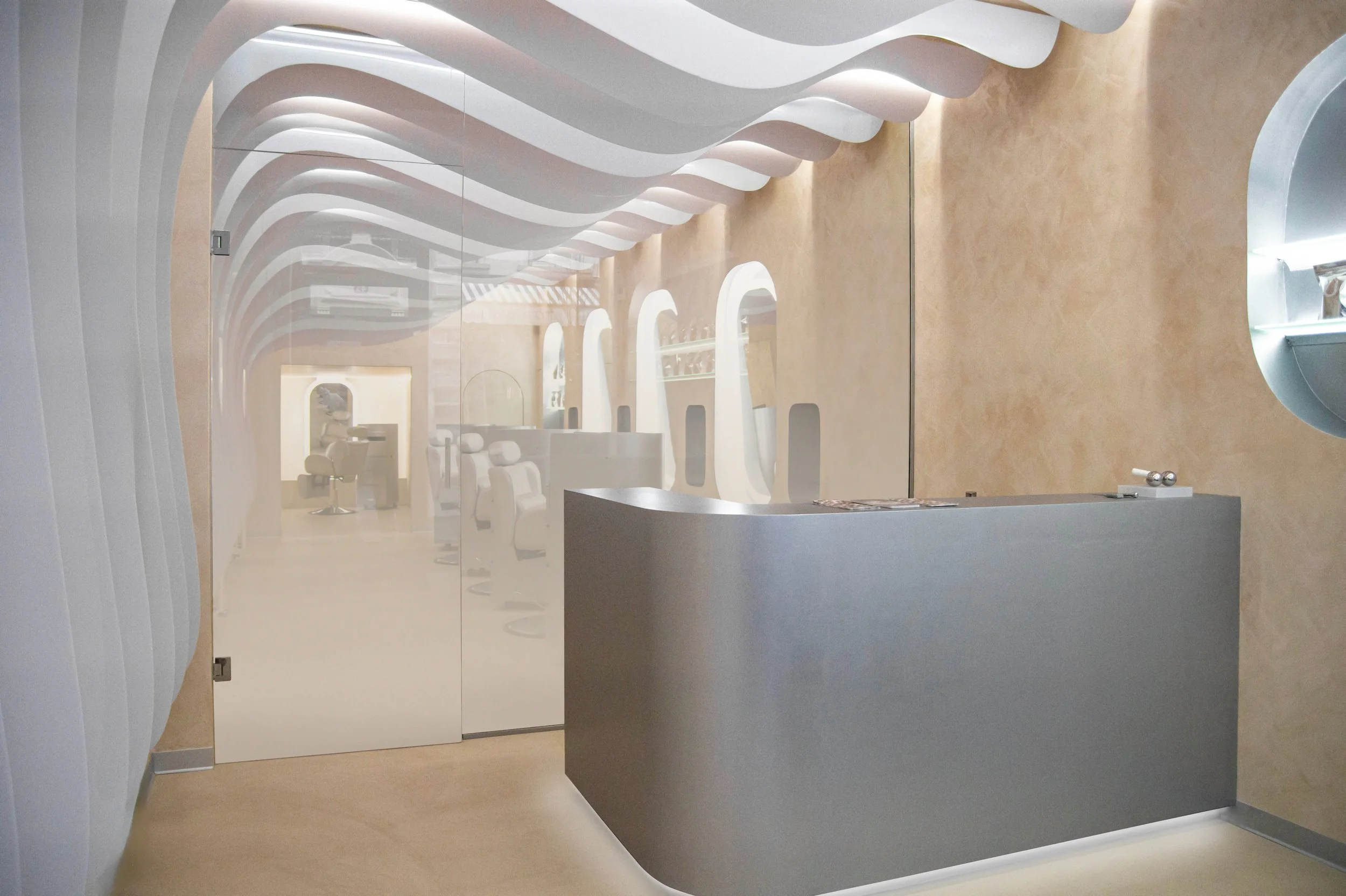 Modern interior of  Facestellar beauty space.