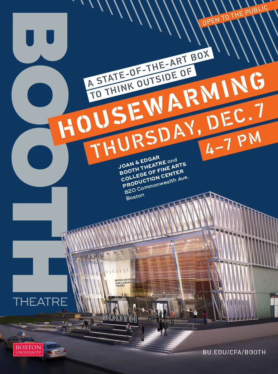Poster for opening of BU Booth Theatre