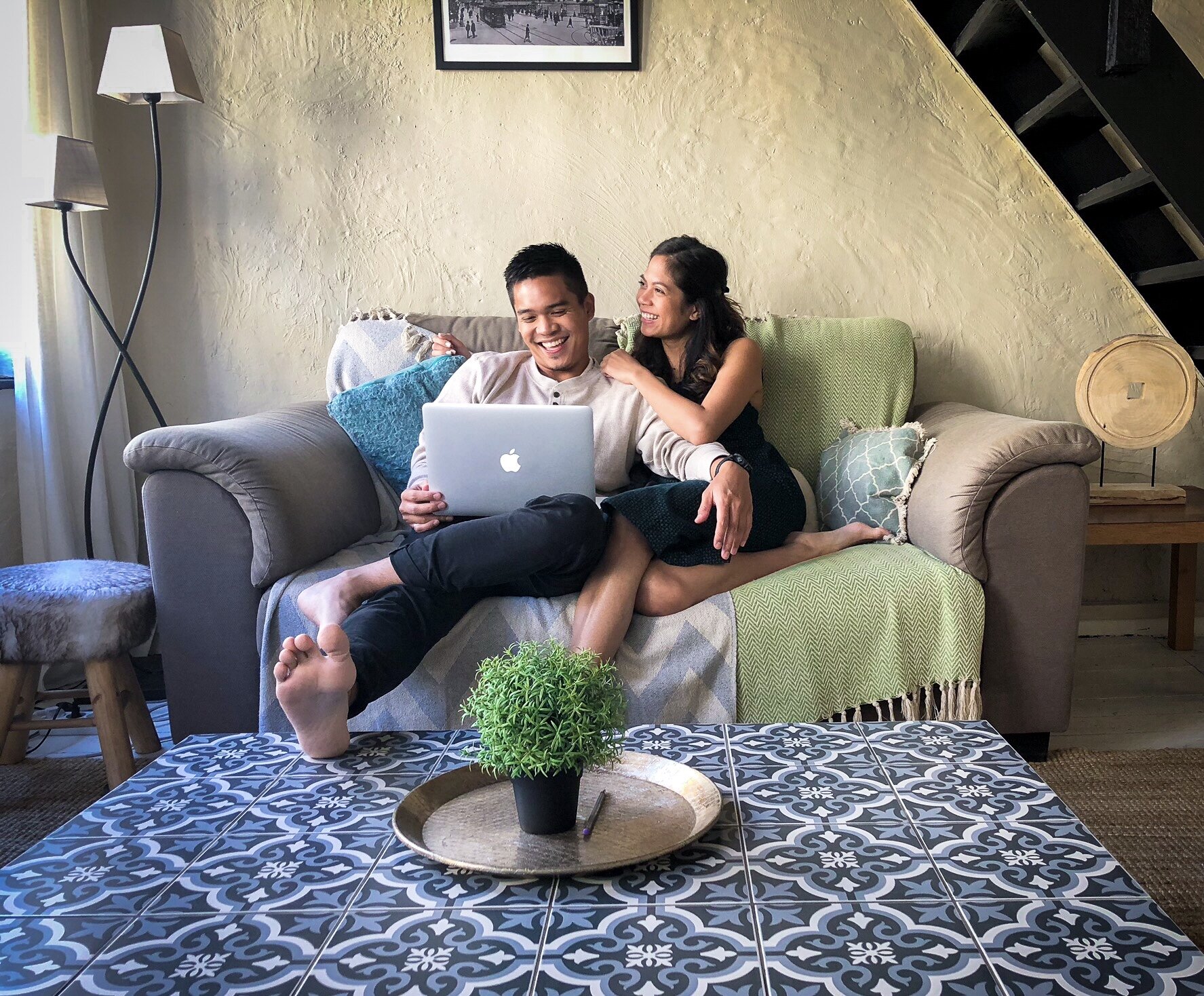 Chillin' at our AirBNB in Brussels
