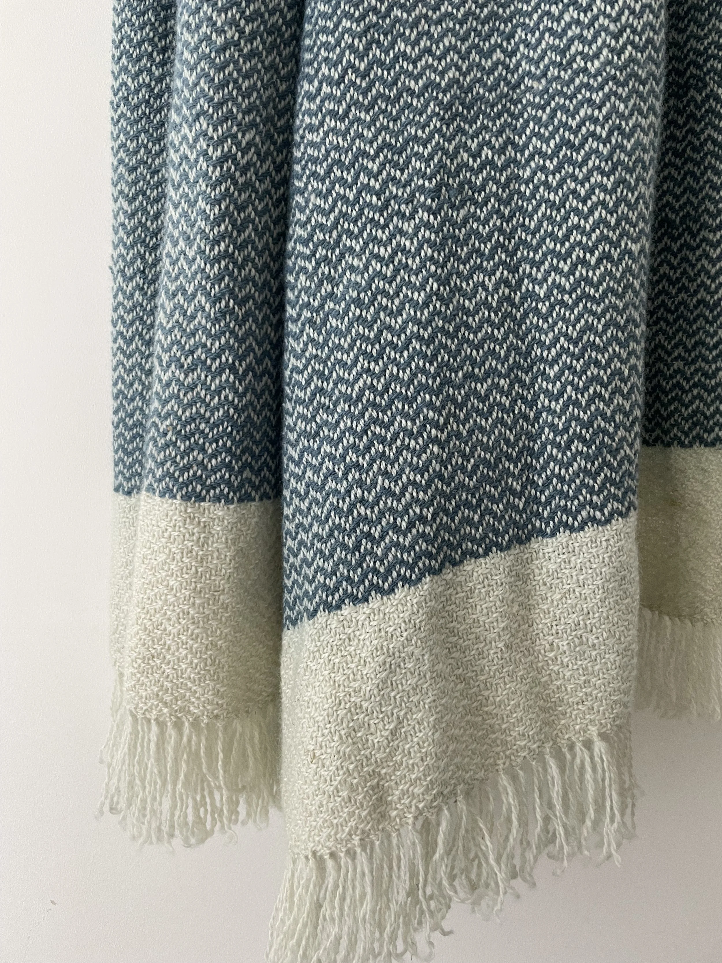 Indigo flying geese blanket