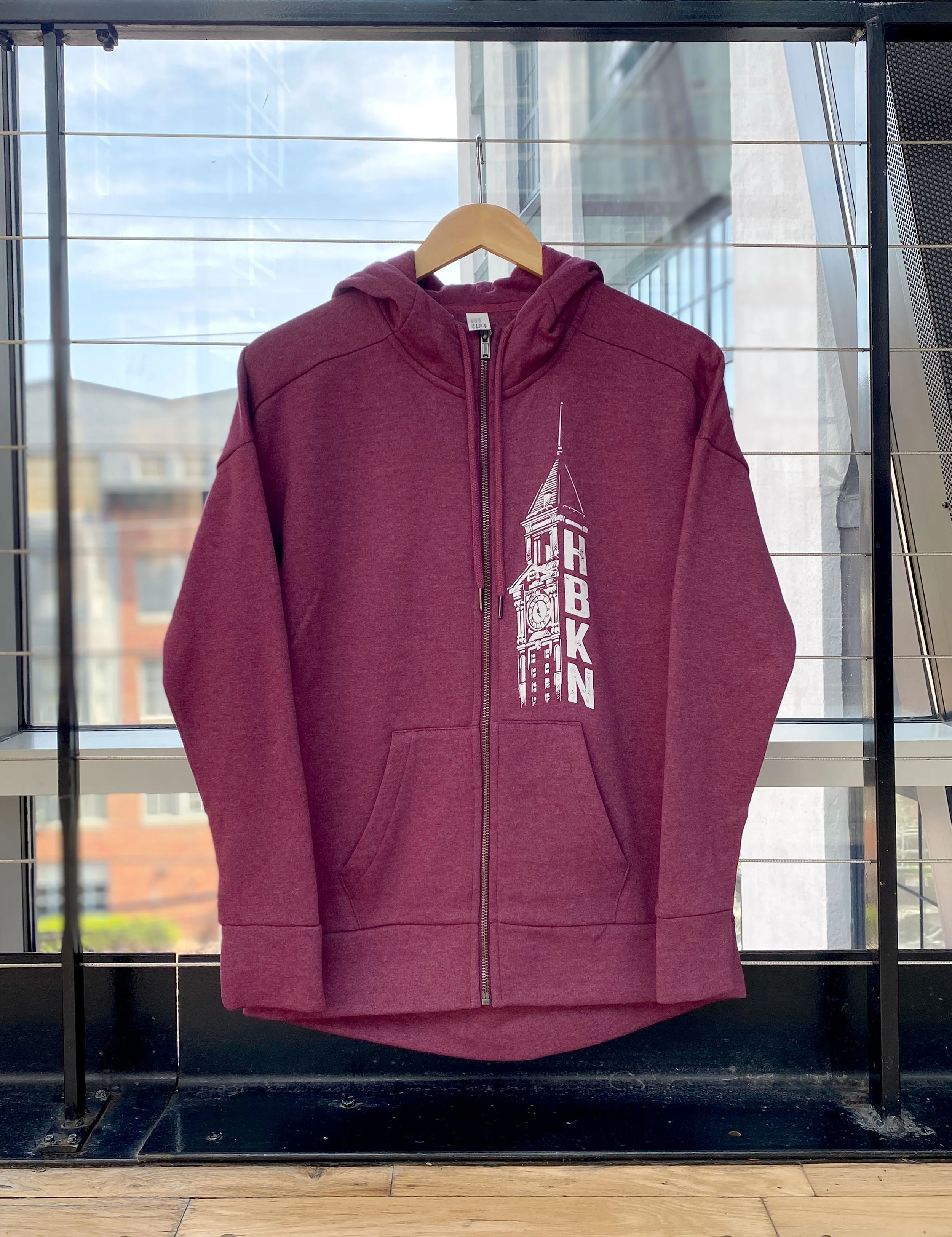 HBKN Clock Tower Ladies Full Zip Hood