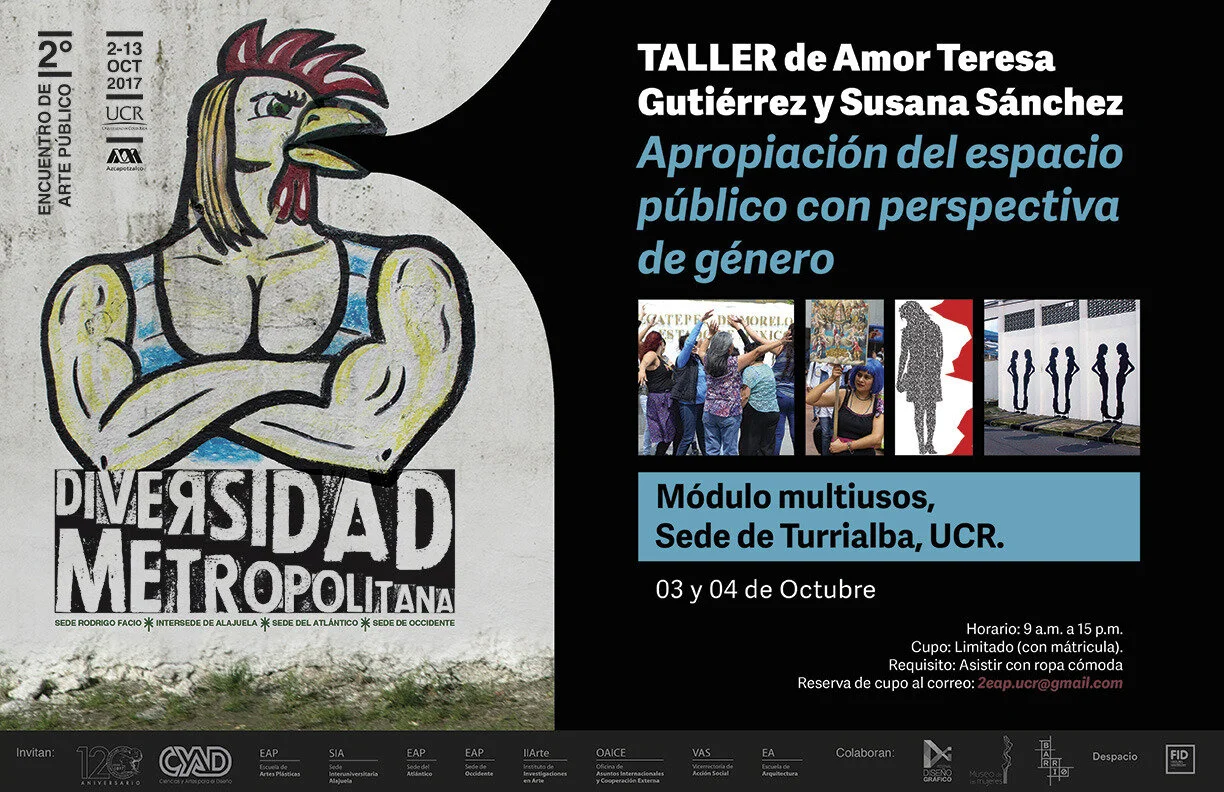 Taller "Apropiación del espacio público con perspectiva de género" impartido por Amor Teresa Gutiérrez y Susana Sánchez Carballo en colaboración con el Museo de las Mujeres de Costa Rica.