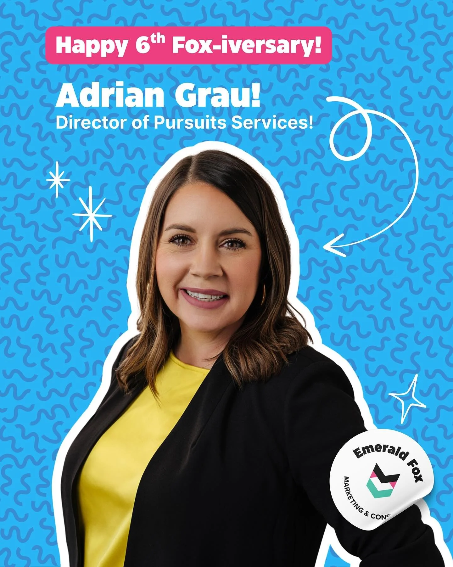 🦊✨ Six years of brilliance, bold moves, and big wins! Today we&rsquo;re celebrating Adrian&rsquo;s 6th Fox-iversary 🎉
&nbsp;
As our Director of Pursuit Services, Adrian Grau, CPSM, has been a driving force behind Emerald Fox&rsquo;s growth and our 
