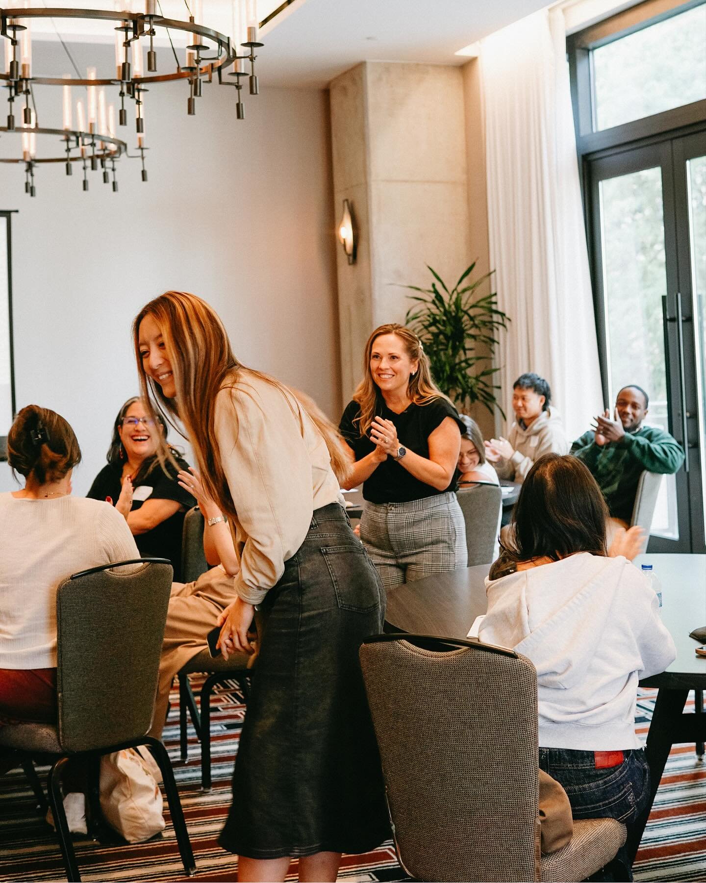 A little photo dump from our adventures this month! ✨ Always love getting out there to cheer on our clients, meet new faces, and have a little fun along the way.
&nbsp;
1. Maggie hosting &lsquo;Network Like A Pro&rsquo; with @tbgpartners 
2. Views fr