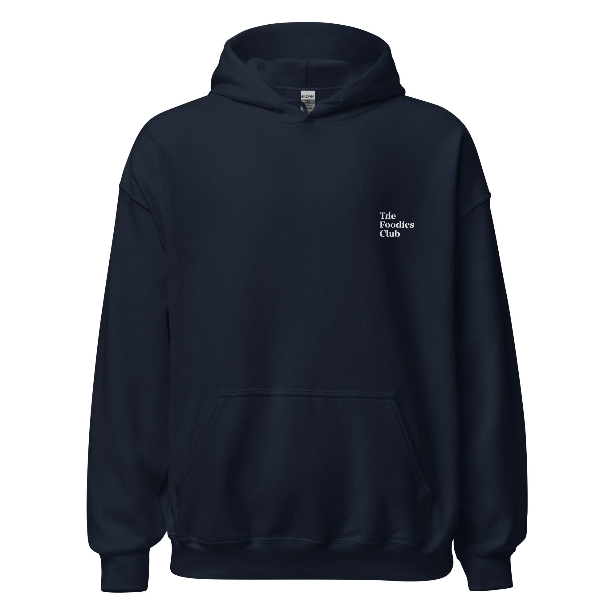 Hoodie navy Anti Foodies Foodies Club — logo na frente — merch The Foodies Club