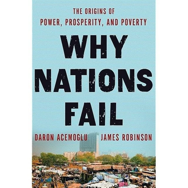 WHY NATIONS FAIL
Why Nations Fail is a highly readable excursion into the inner workings of different societies. Released in 2012, Robinson and Acemoglu retroactively prove their theory by predicting the undoing of the Arab Spring and the limits of C