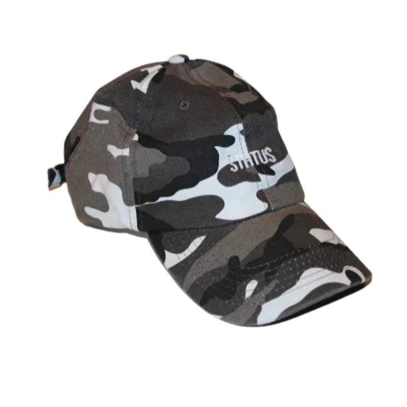 STATUS CAMO DAD HAT - BLACK 