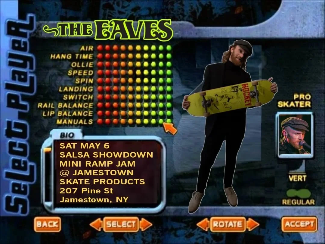 👋 Hey hey! Hope you're hanging in there!🤙

We're playing a fun gig with some friends in sunny Jamestown, NY ☀️

SAT May 6
Jamestown Skate Products
207 Pine St.
w/ @the_urban_achievers
+ Honky Tonk Heroes

Hope to see you there!!

Keep spinning the 