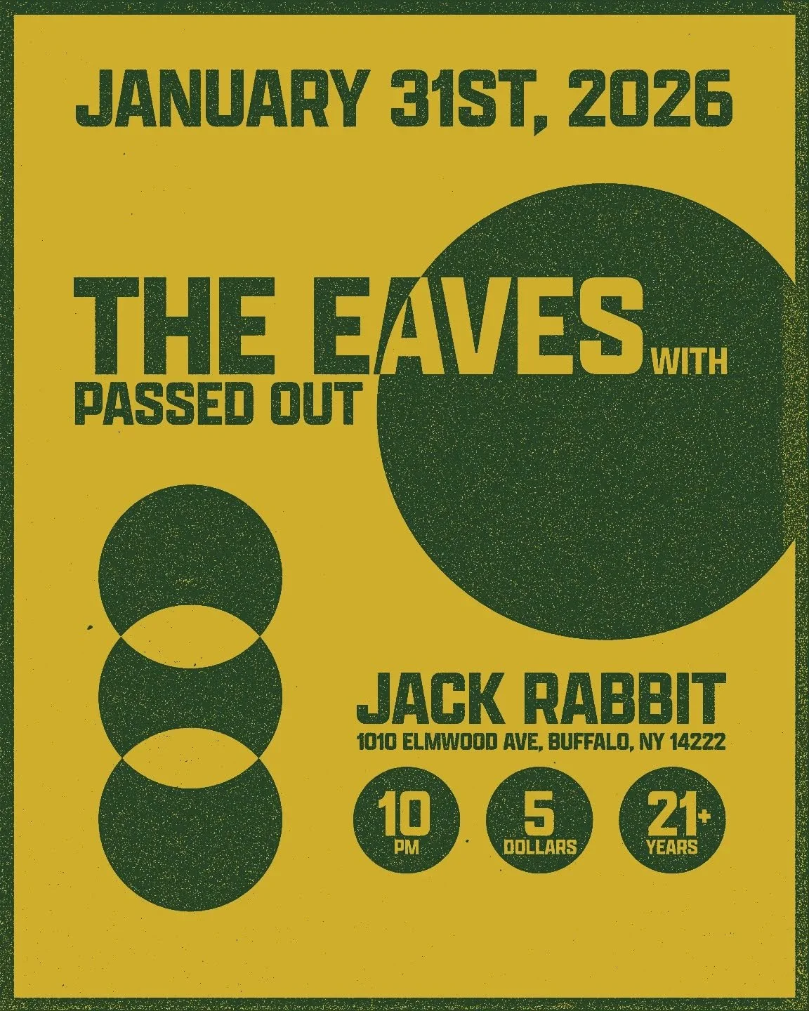 Either the season will be over or we'll be on our way to the Super Bowl. Either way, we'll (finally) be back at it with our good buds @passedoutband and relying heavily on Bills talk and bad crowd work between songs.

Our first time playing @jackrabb