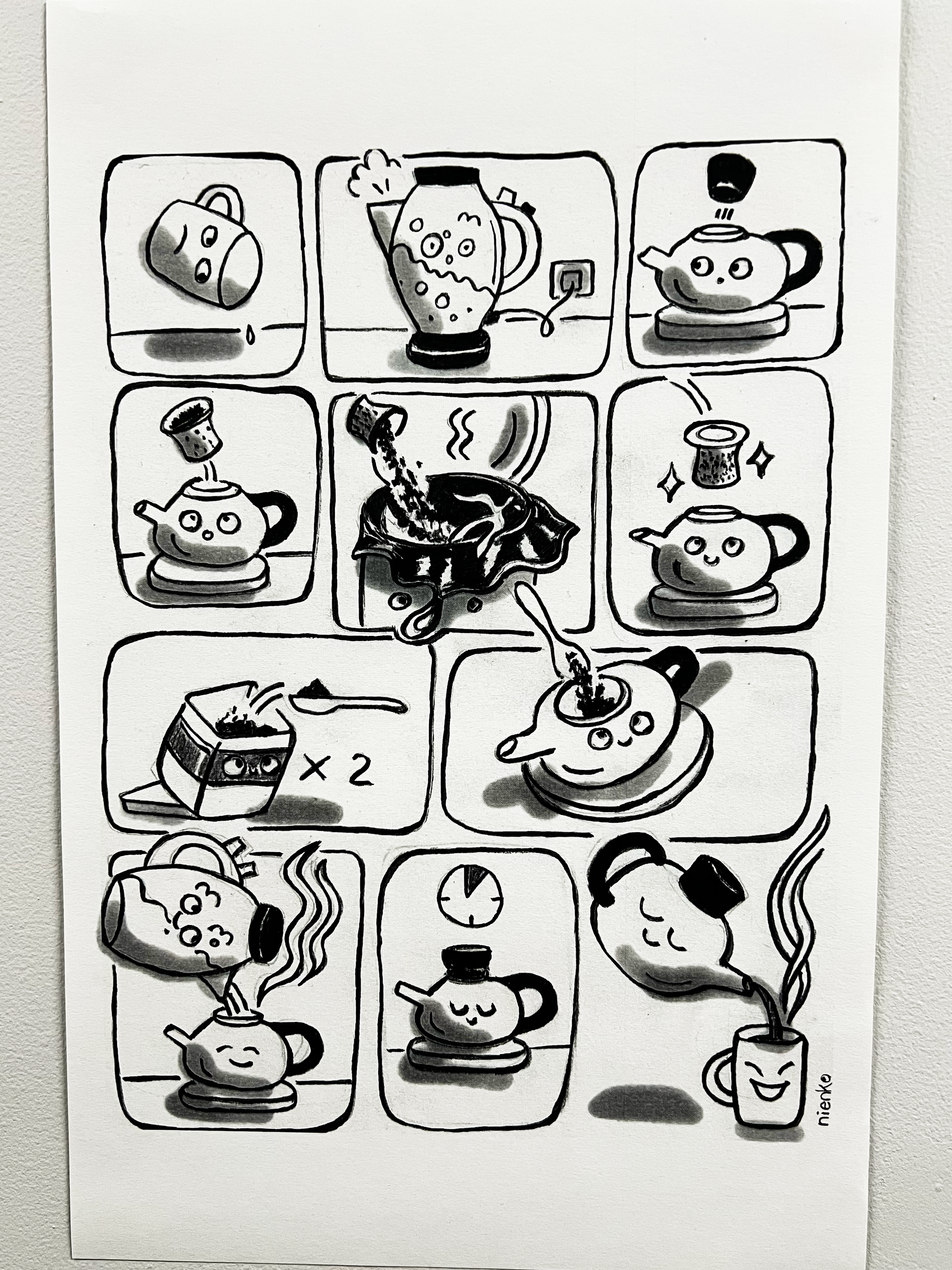 How to Make Real Tea, ink on paper