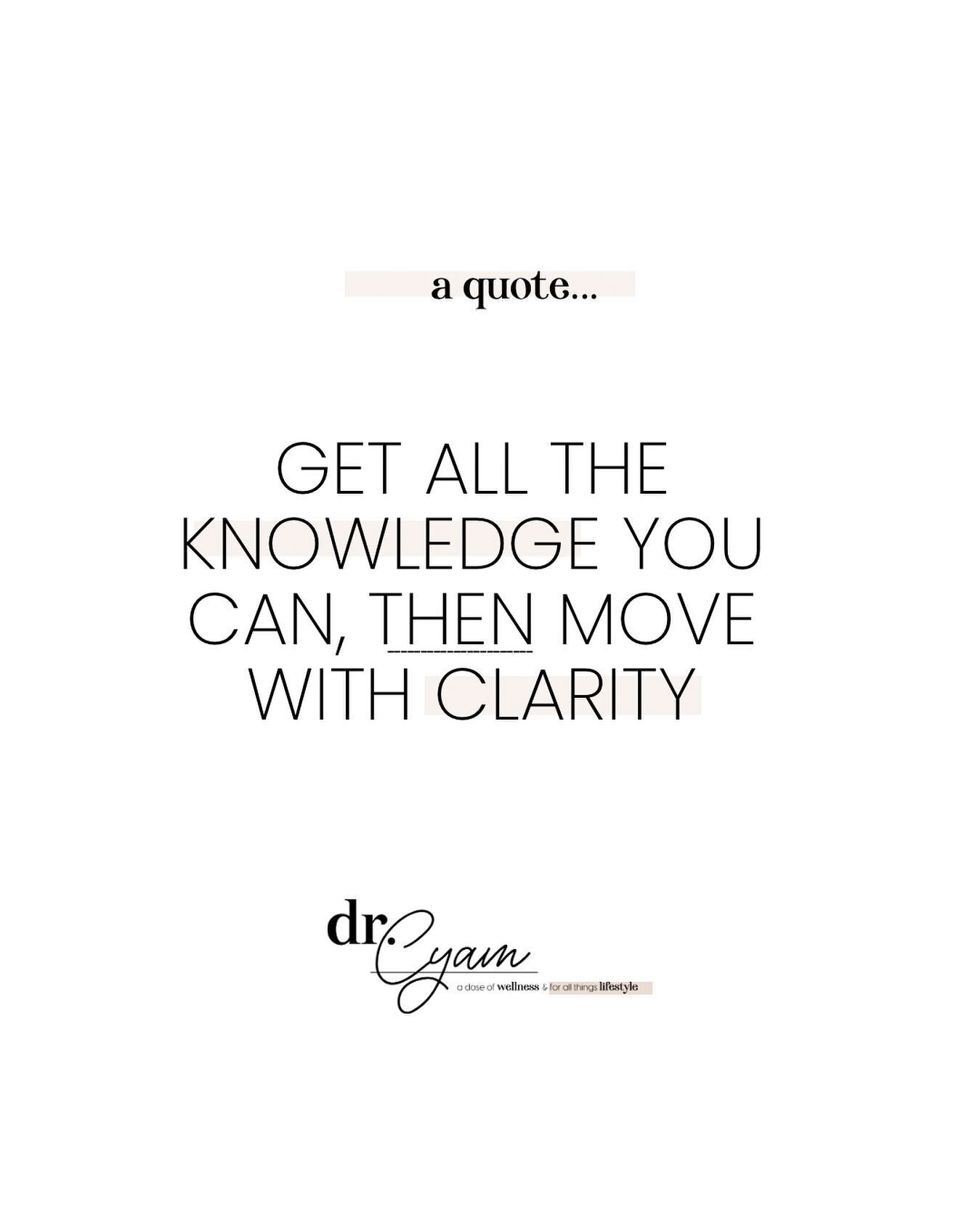 Have you ever pondered on something, got advice from multiple sources and then felt a sense of relief with your final decision? That&rsquo;s clarity. Clarity is something to look for in your decisions as a relates to MANY choices, including ANY vacci