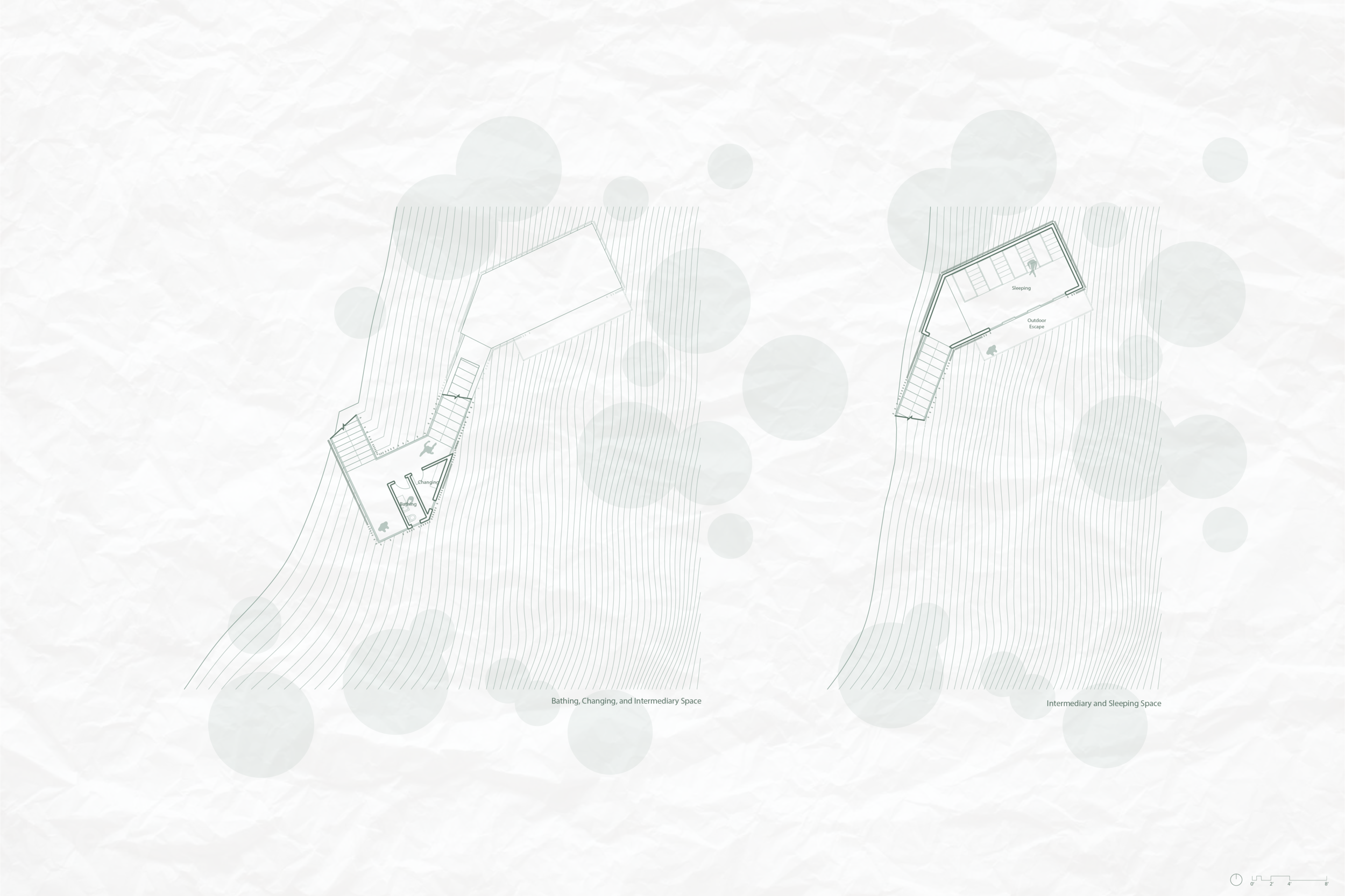 Bathing, Changing, Intermediary Spaces; Sleeping and Intermediary Spaces