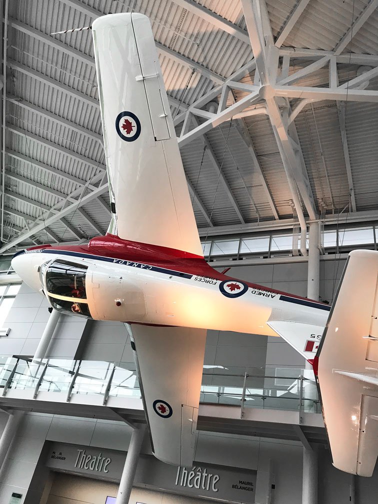 Plan indoor hangar Canada Aviation Space Museum Ottawa