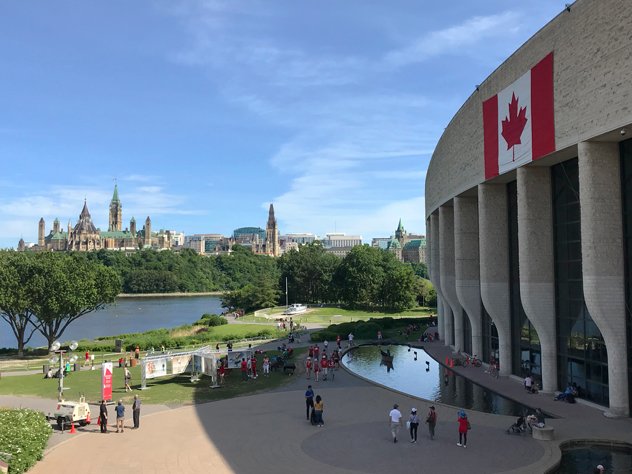 View of Canadian Canadian Museum of History Canada Day Ottawa