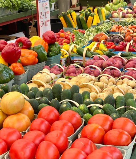 Colourful vegetables Ottawa farmers' market Lansdowne