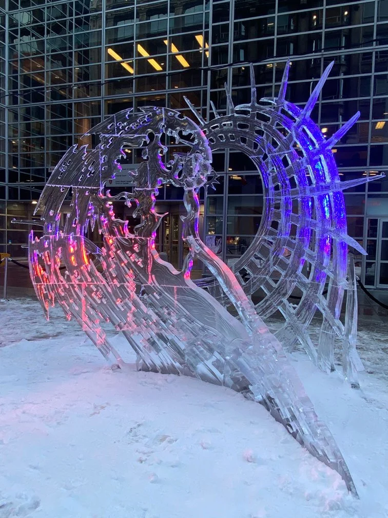 Ice sculptures Winterlude - Ottawa date ideas winter 