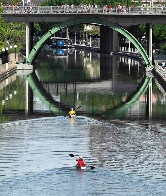 paddling on the Rideau Canal Ottawa
