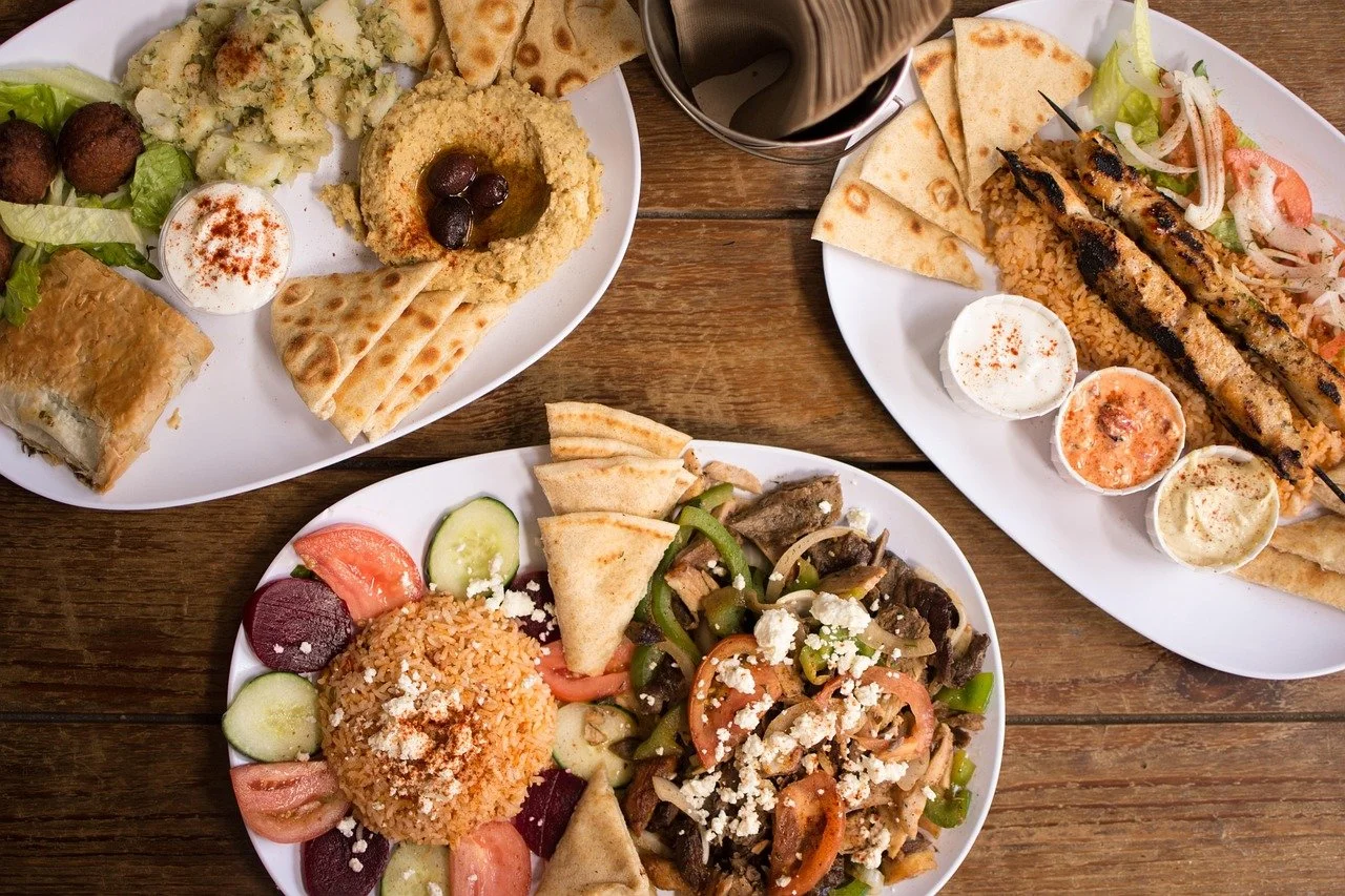 plates of middle eastern food halal restaurants Ottawa