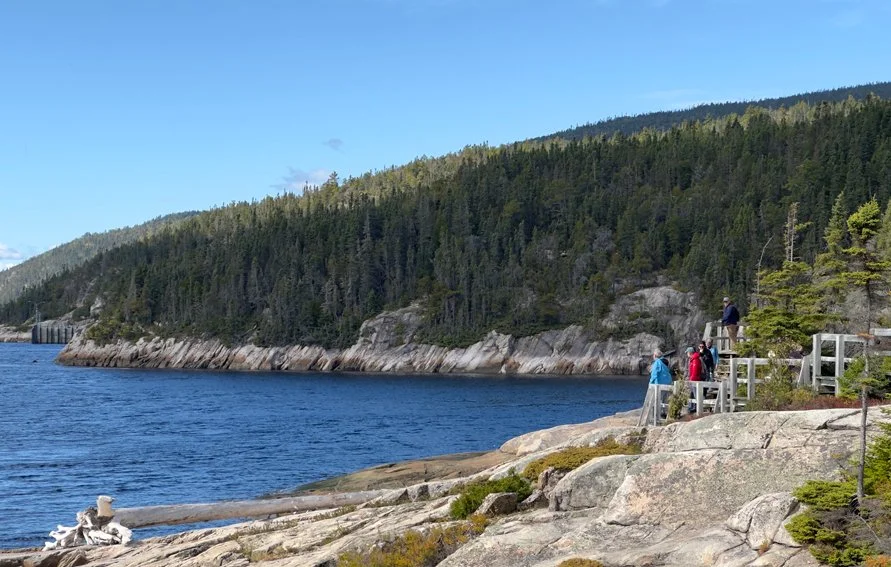 waterside boardwalk Point de l’Islet trail Tadoussac Quebec