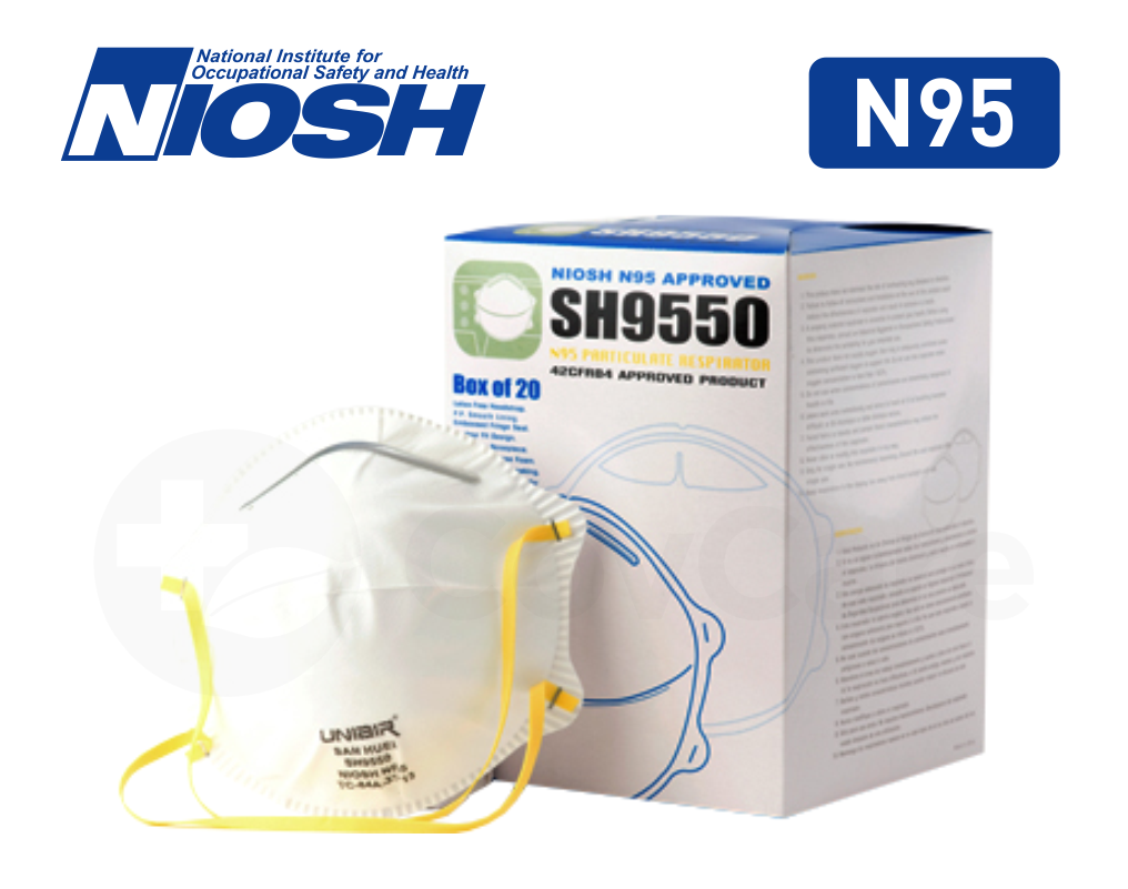 [Pack of 5] NIOSH Certified, N95 Facemasks