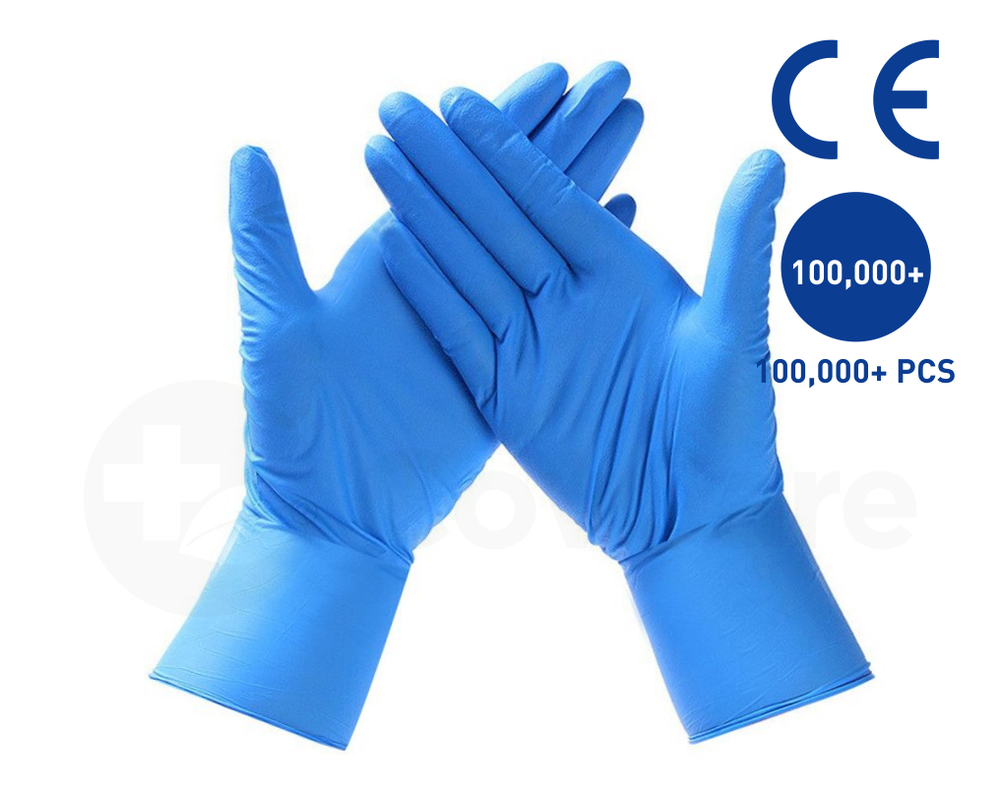 Lavex Industrial Nitrile 5 Mil Thick Powder-Free Textured Gloves - Medium